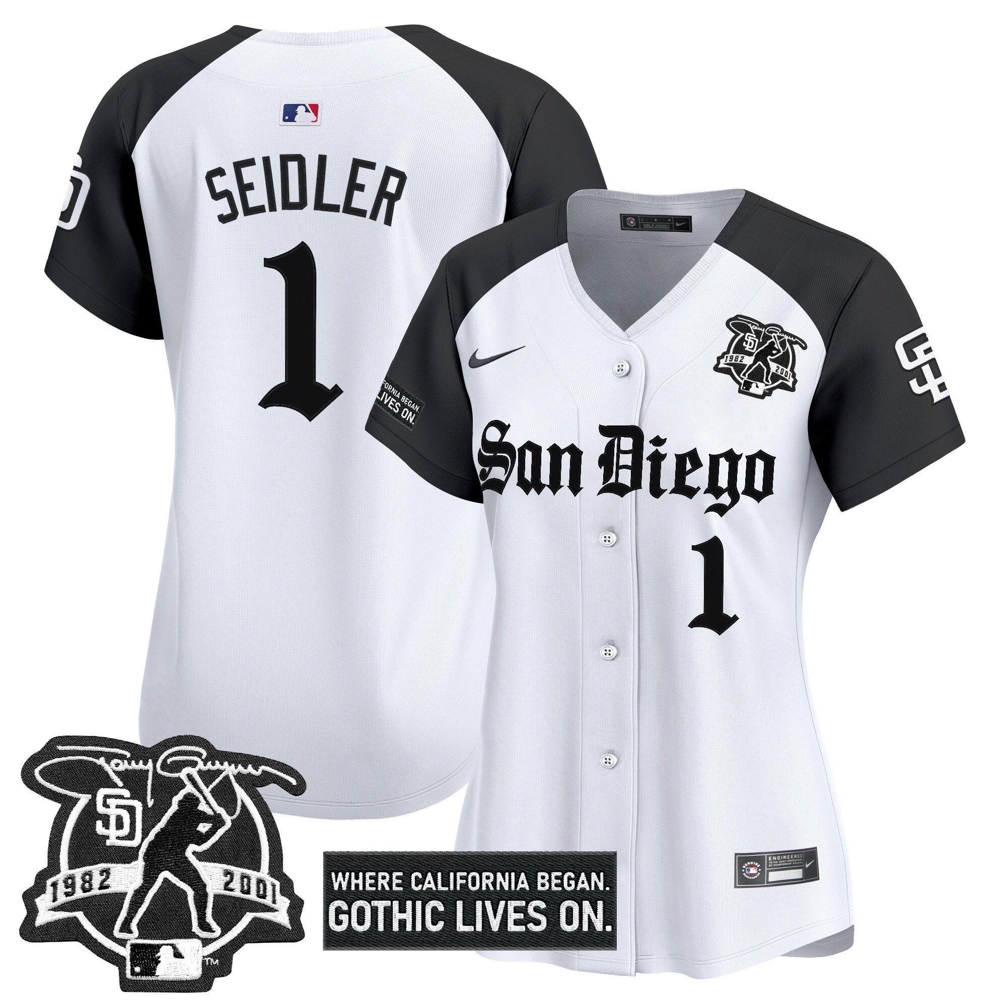 Women's SD 'Gothic Edition' Vapor Premier Limited Jersey - All Stitched
