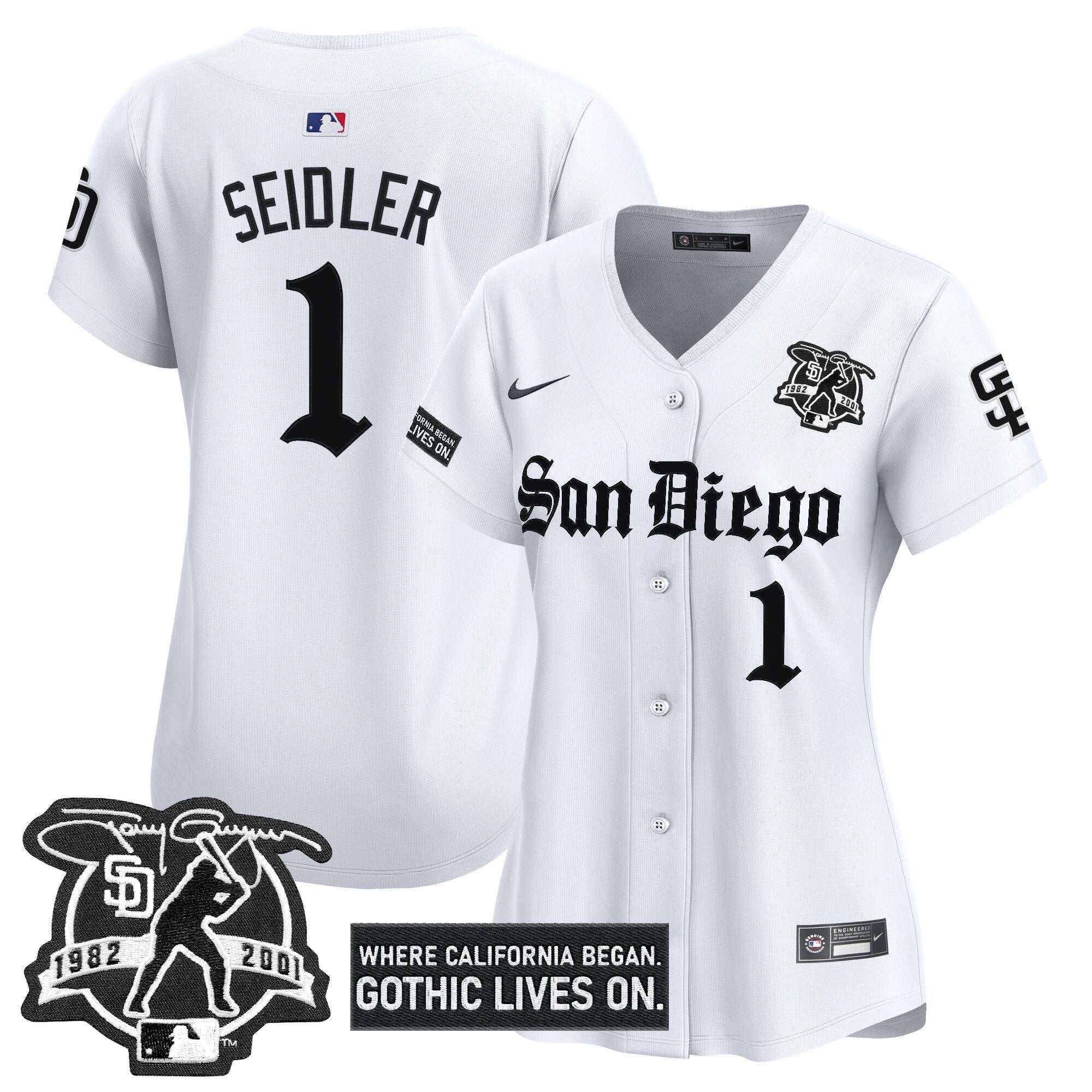 Women's SD 'Gothic Edition' Vapor Premier Limited Jersey - All Stitched