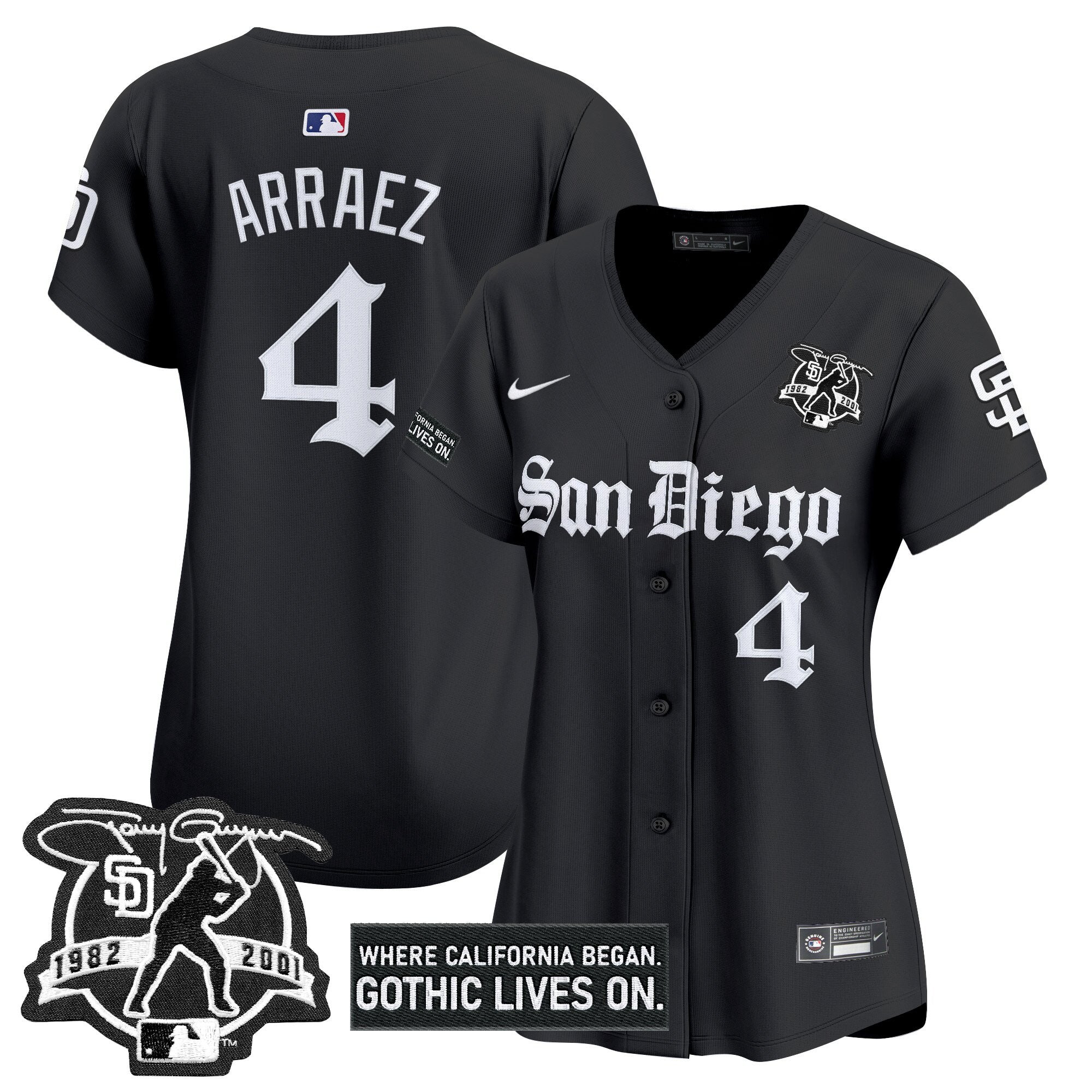 Women's SD 'Gothic Edition' Vapor Premier Limited Jersey - All Stitched