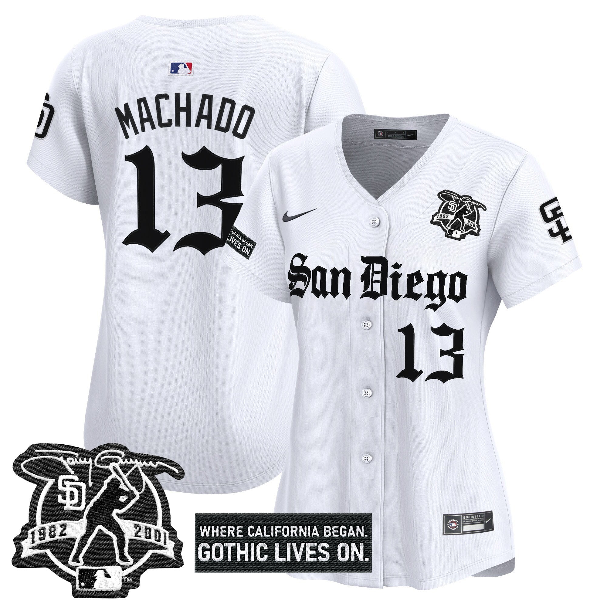 Women's SD 'Gothic Edition' Vapor Premier Limited Jersey - All Stitched