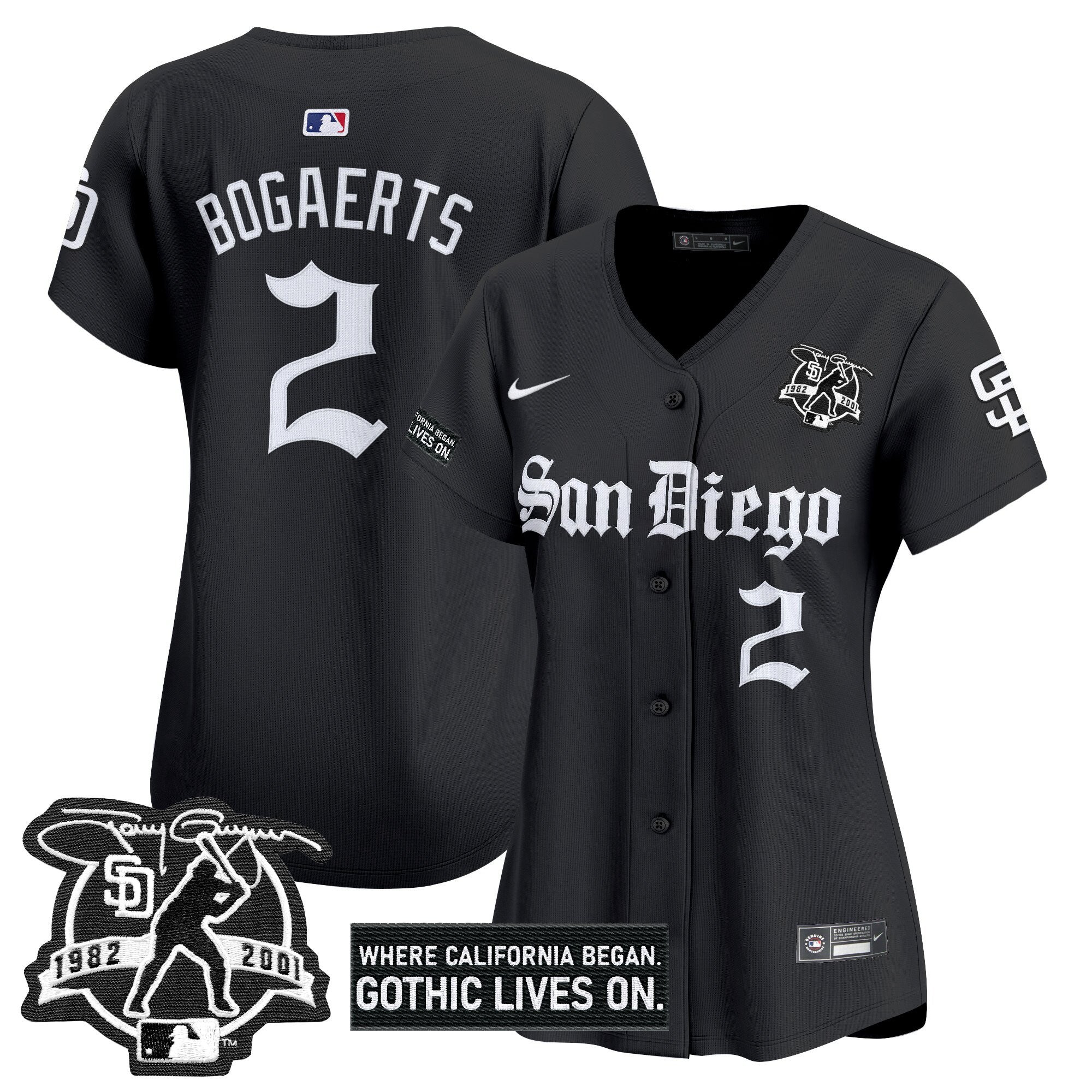 Women's SD 'Gothic Edition' Vapor Premier Limited Jersey - All Stitched