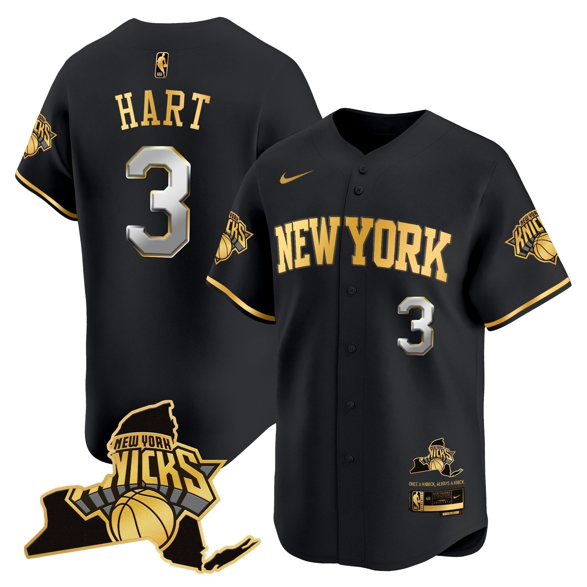 NYK Vapor Baseball Men Jersey - All Stitched