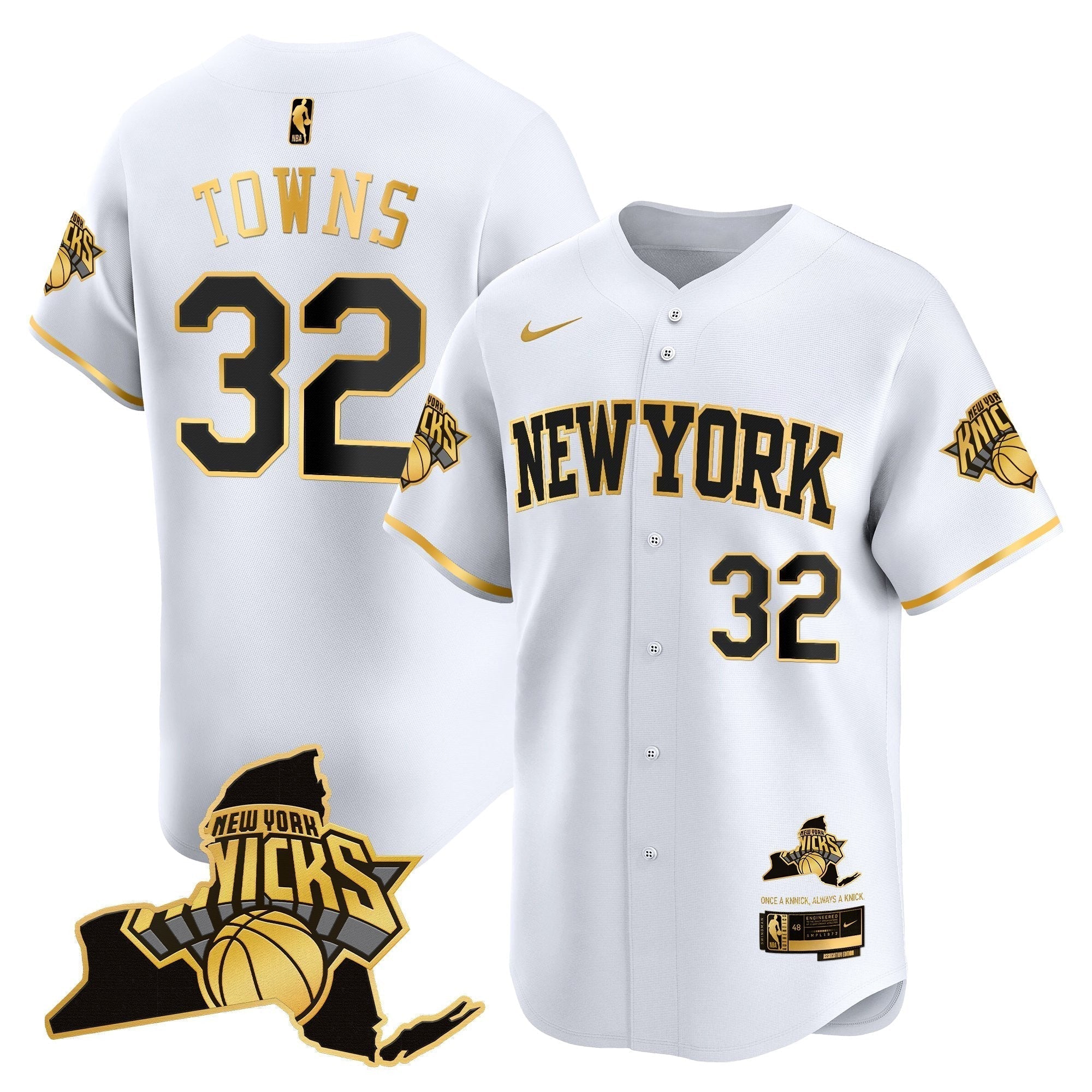 NYK Vapor Baseball Men Jersey - All Stitched