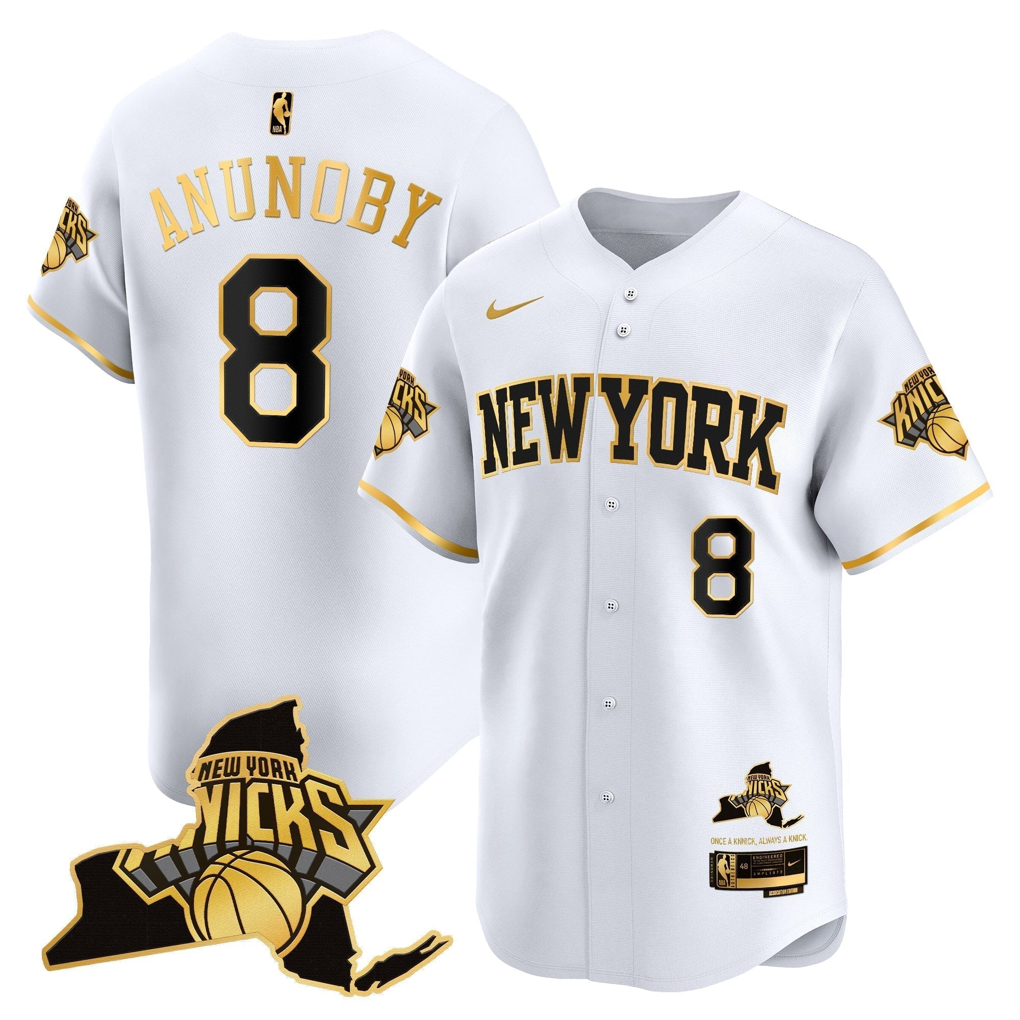 NYK Vapor Baseball Men Jersey - All Stitched