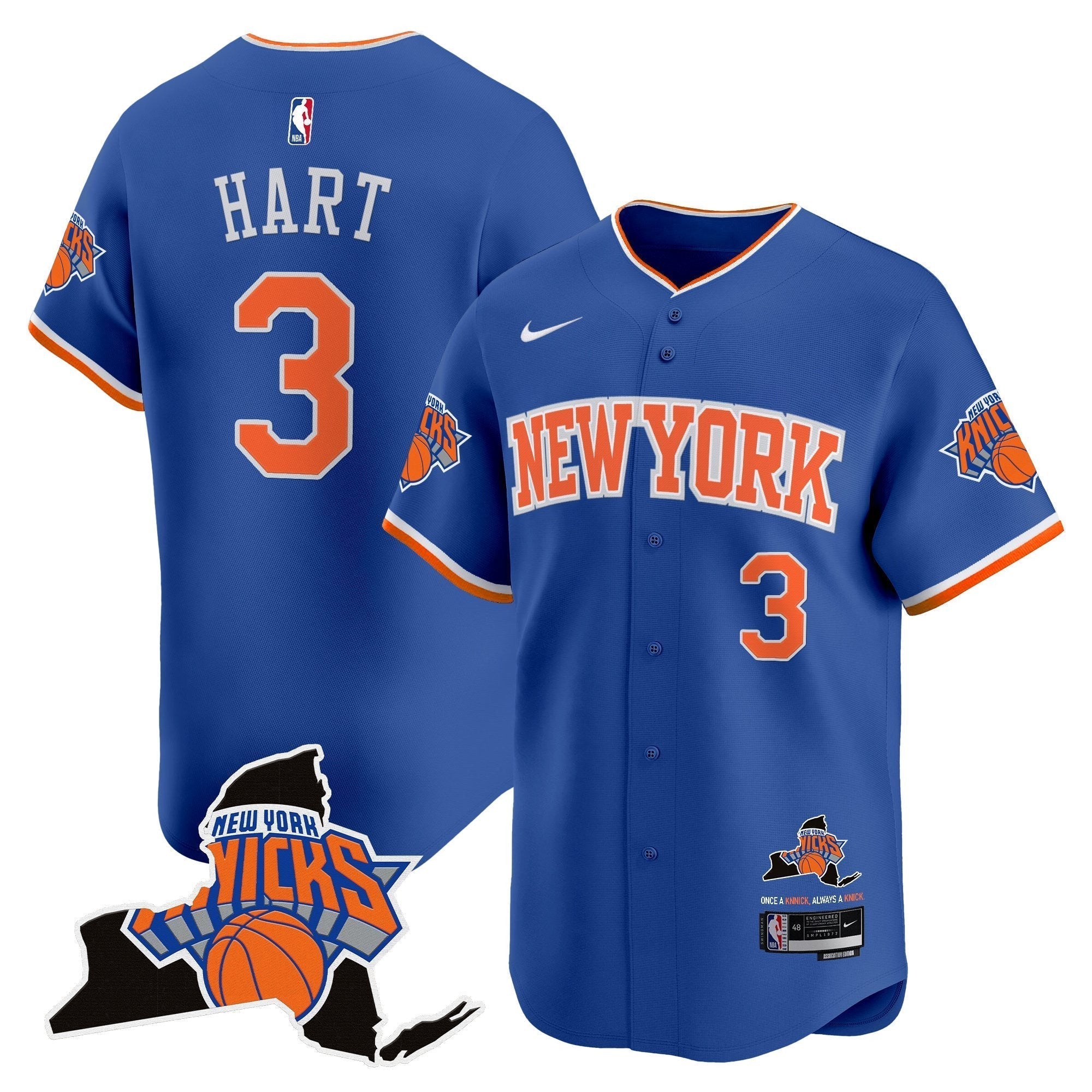 NYK Vapor Baseball Jersey - All Stitched