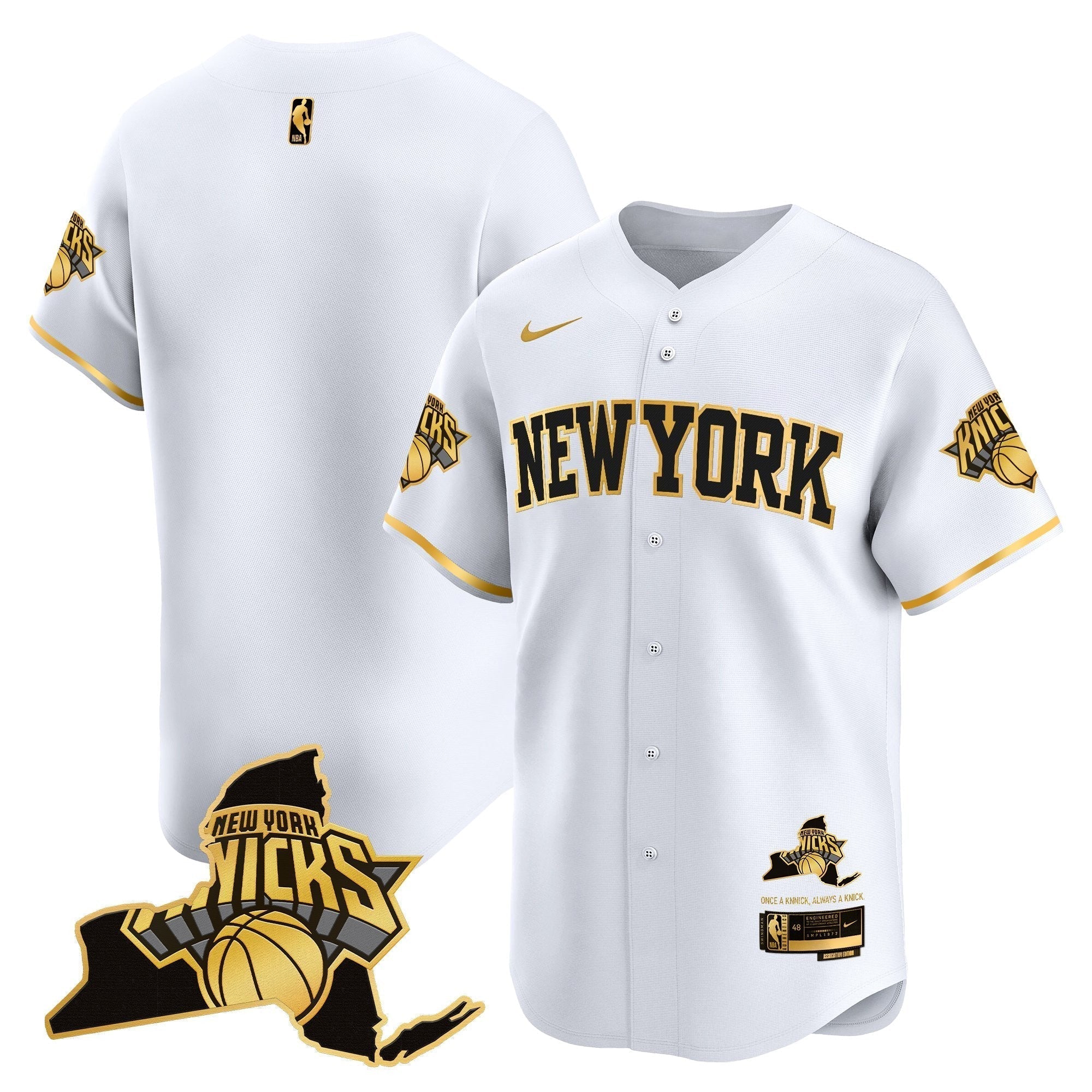 NYK Vapor Baseball Men Jersey - All Stitched
