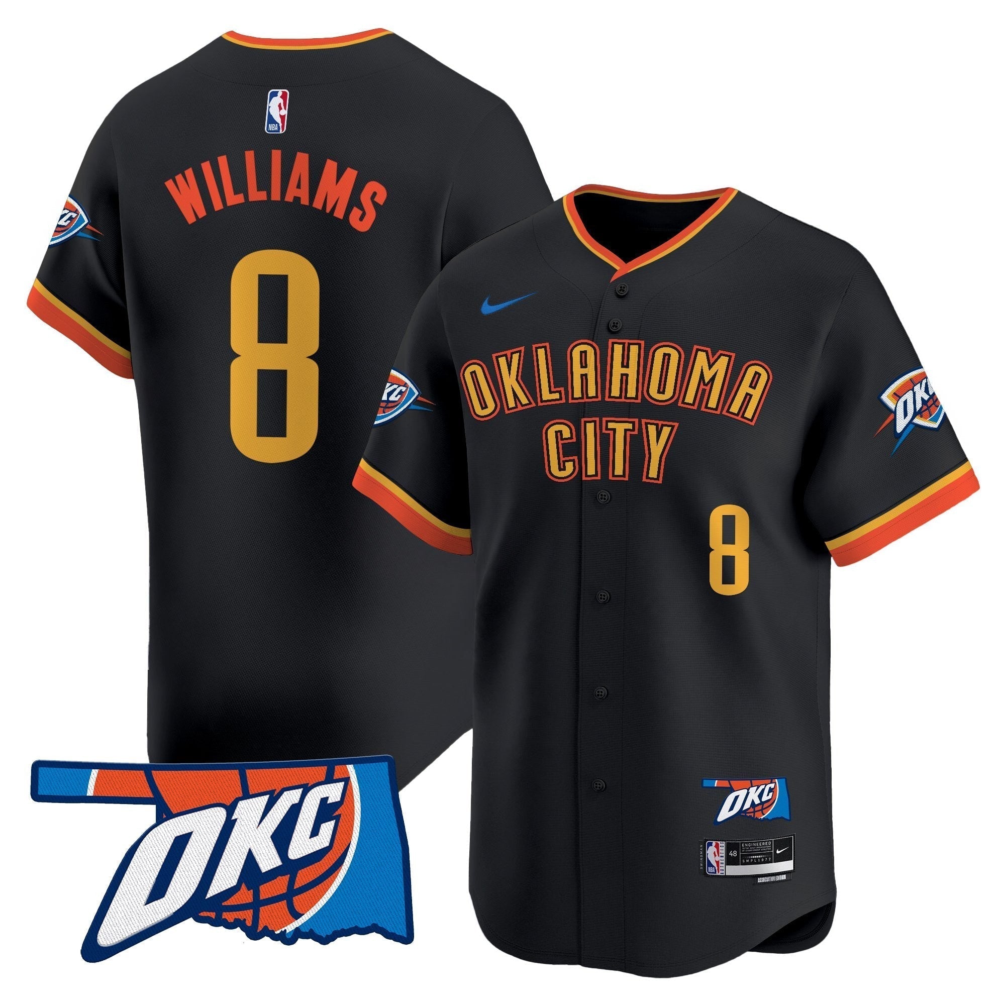 OKC Vapor Baseball Jersey - All Stitched