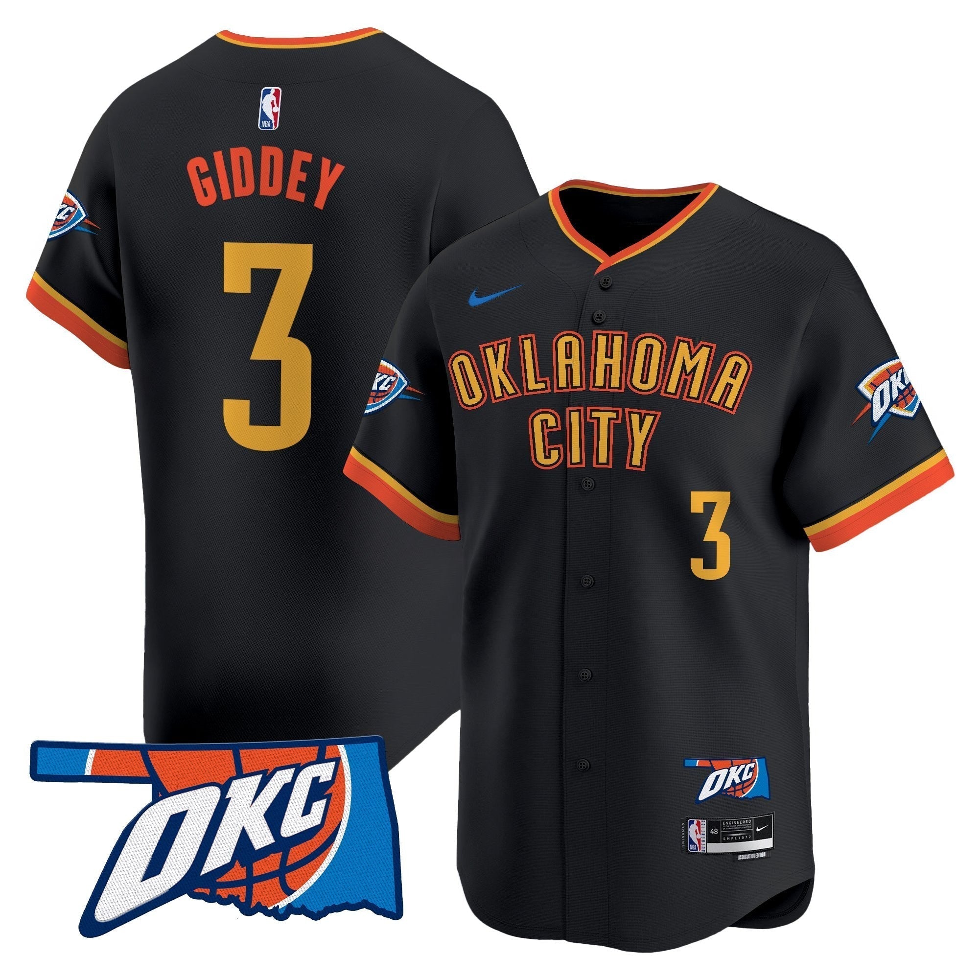 OKC Vapor Baseball Jersey - All Stitched