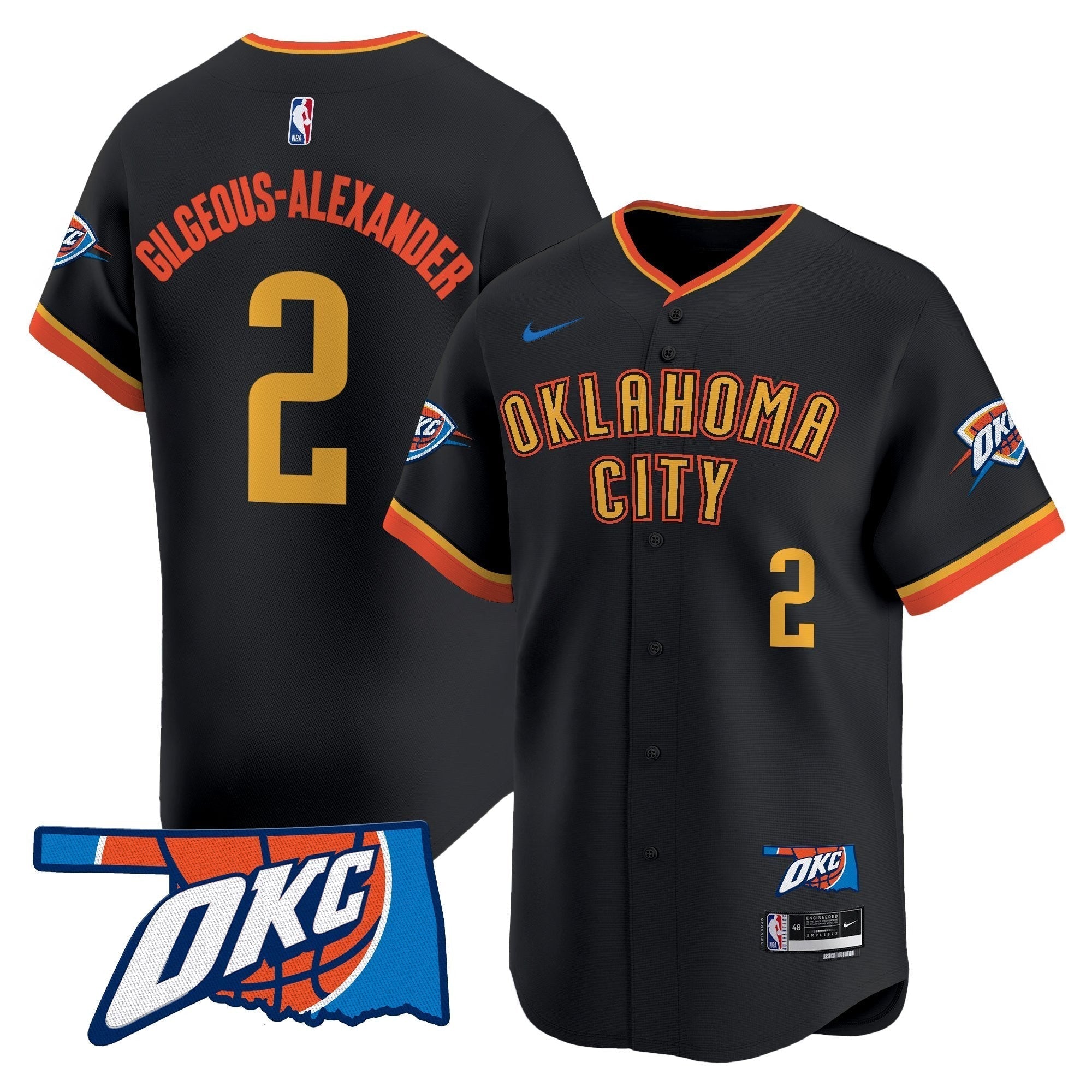 OKC Vapor Baseball Jersey - All Stitched