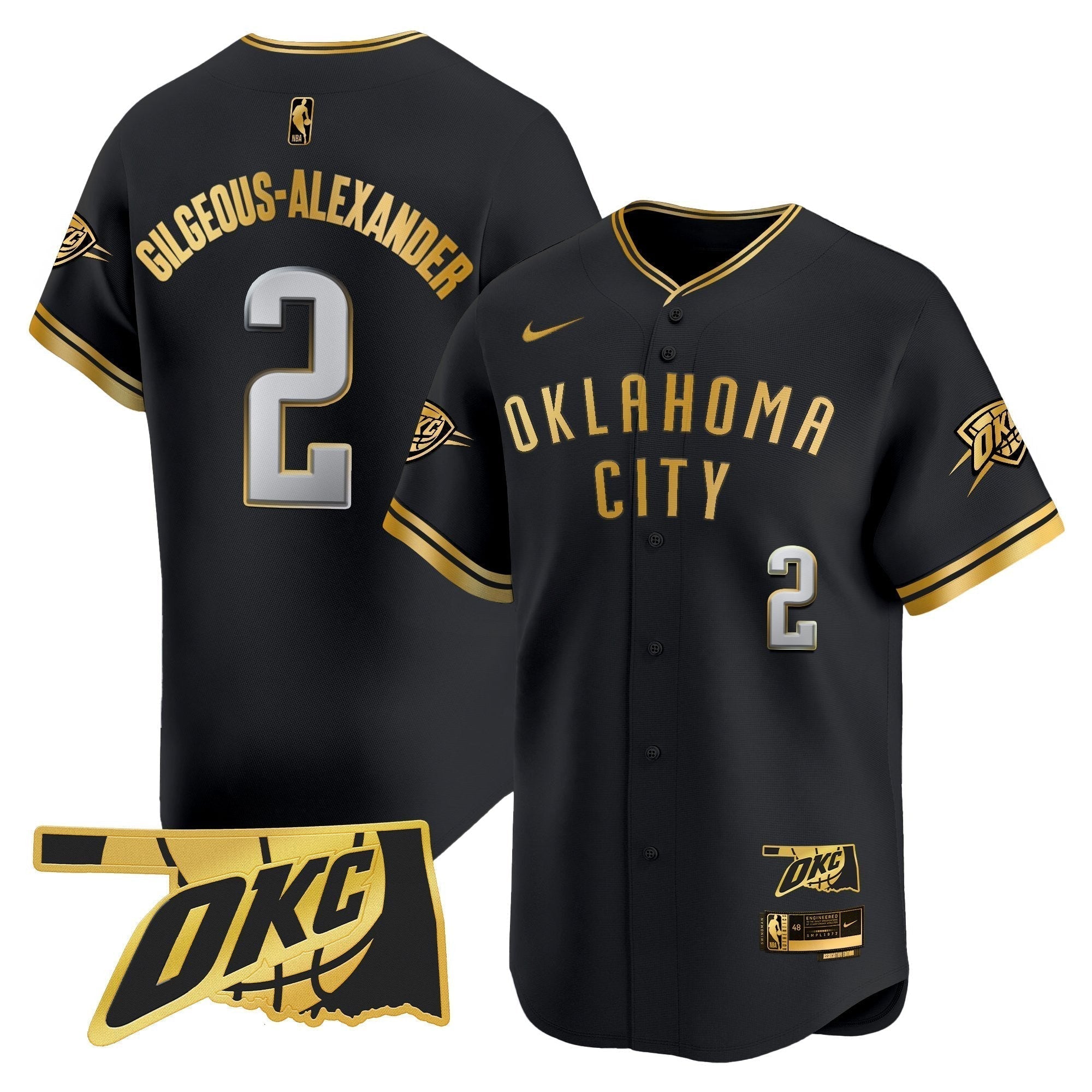 OKC Vapor Baseball Men Jersey - All Stitched