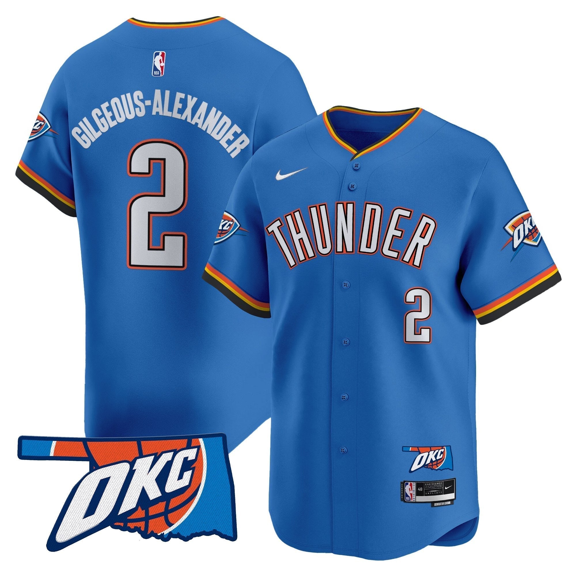 OKC Vapor Baseball Jersey - All Stitched