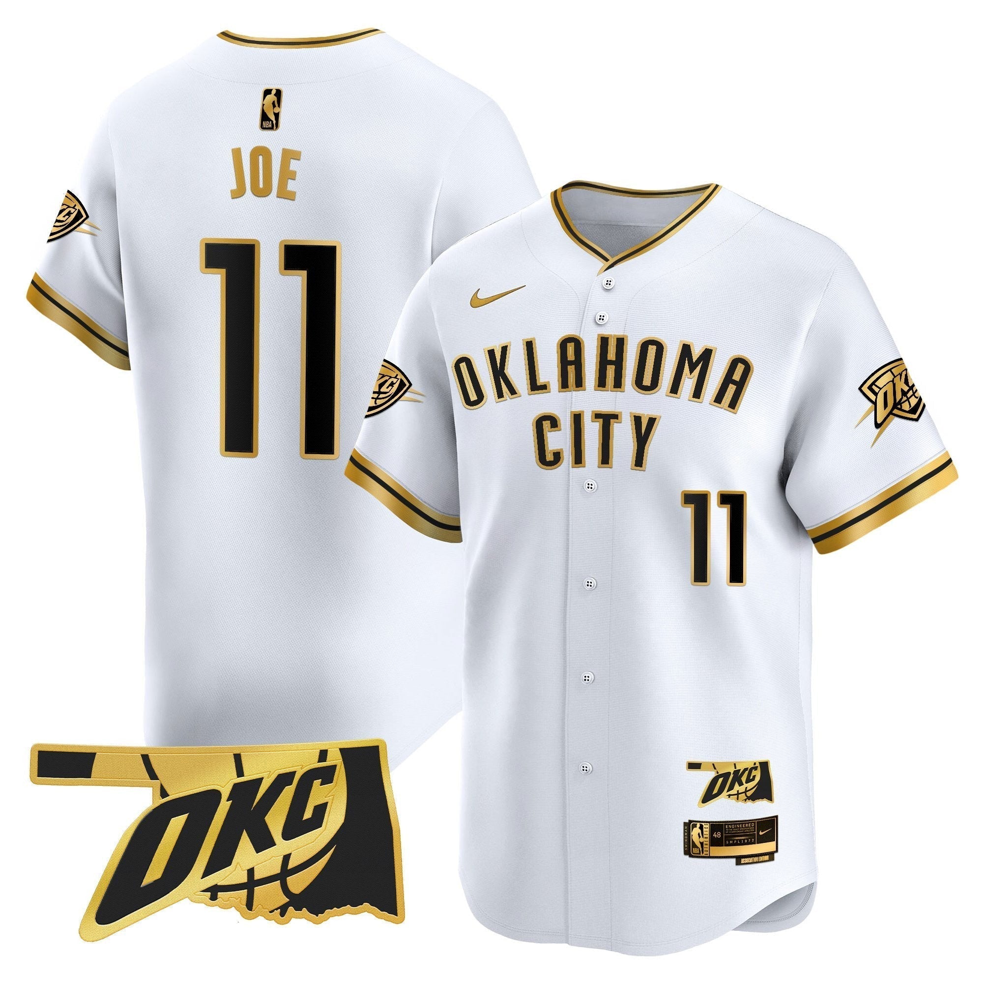 OKC Vapor Baseball Men Jersey - All Stitched