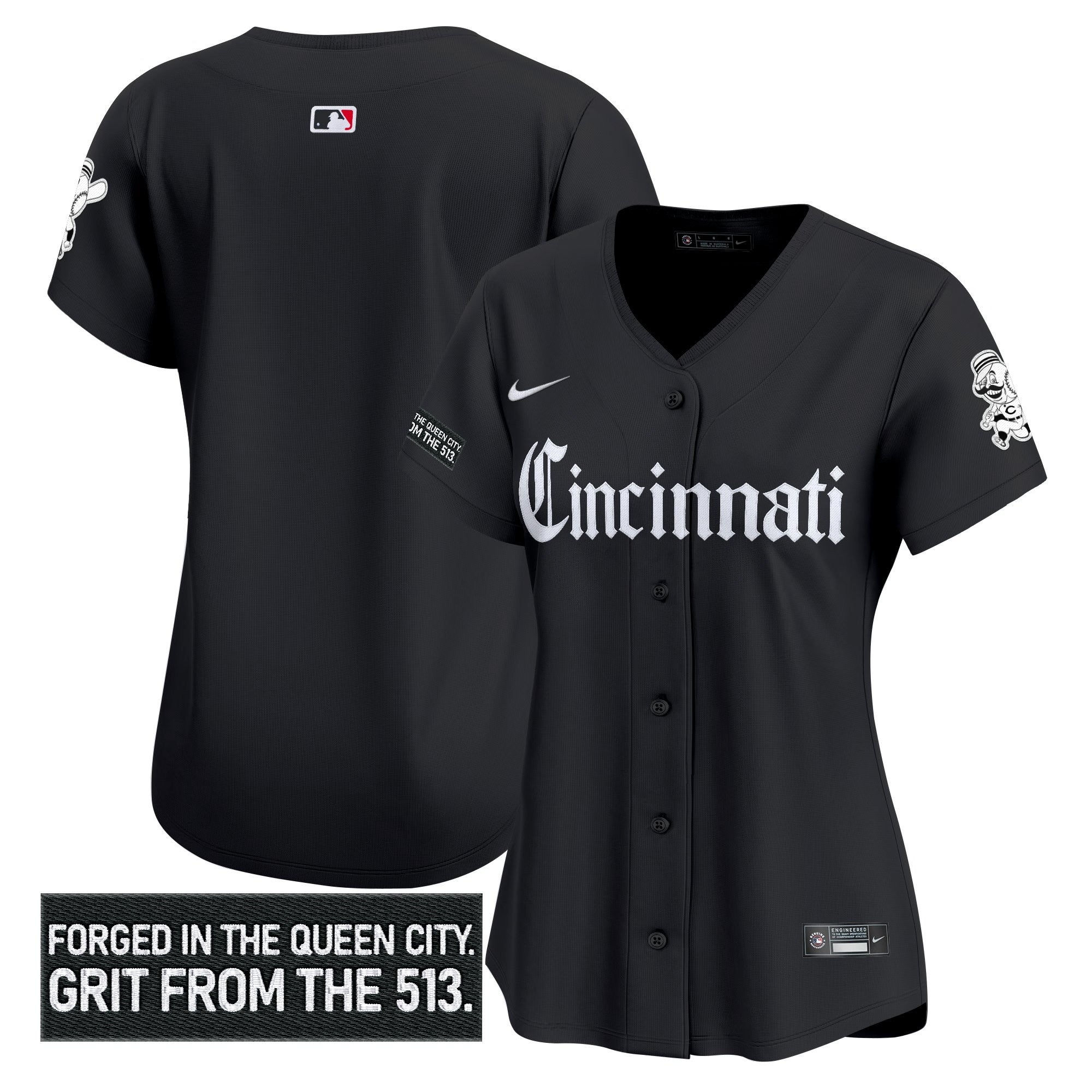 Women's CIN 'Gothic Queen City Edition' Vapor Premier Limited Jersey - All Stitched