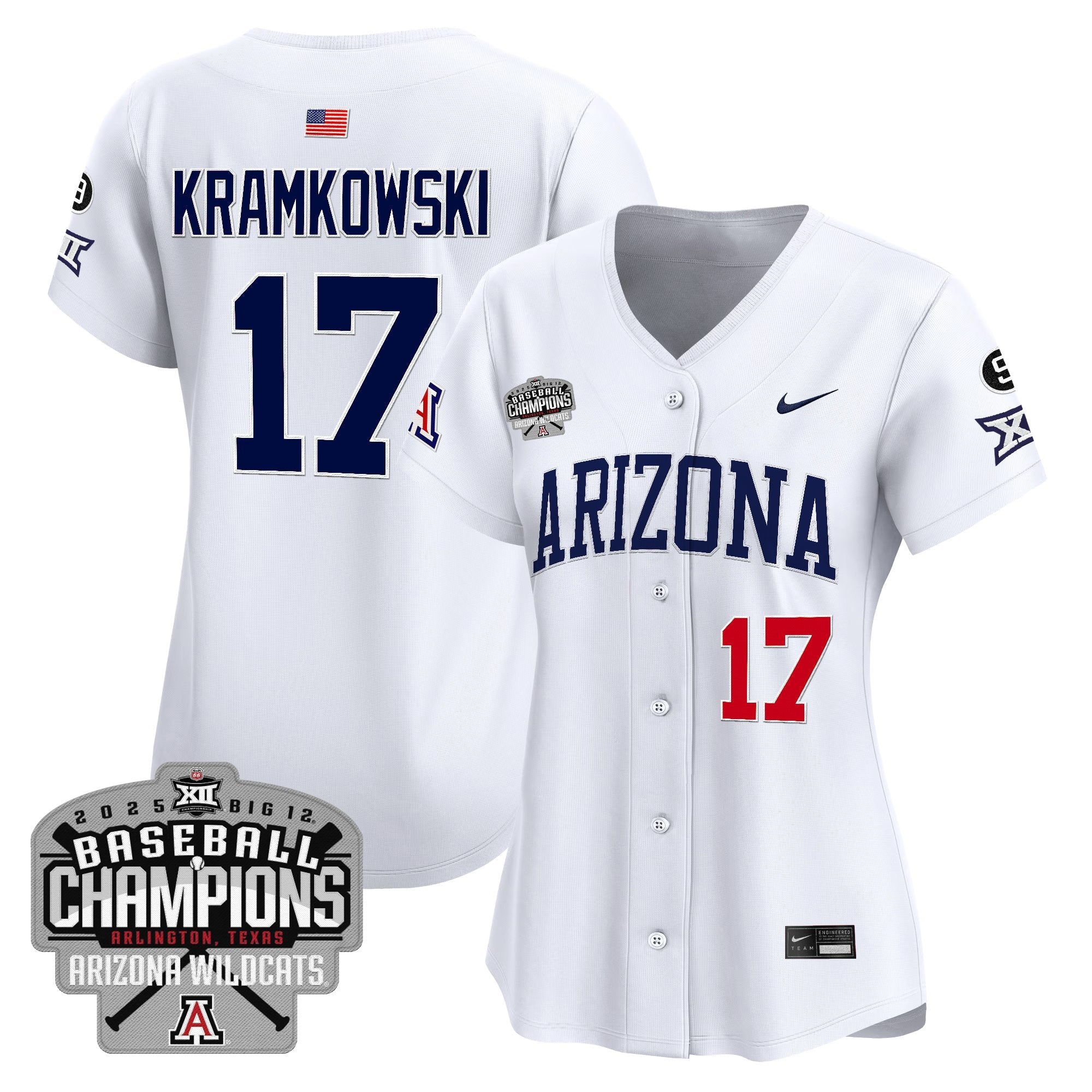 Women's ARIZ 2025 Big 12 Champions Vapor Premier Limited Jersey - All Stitched