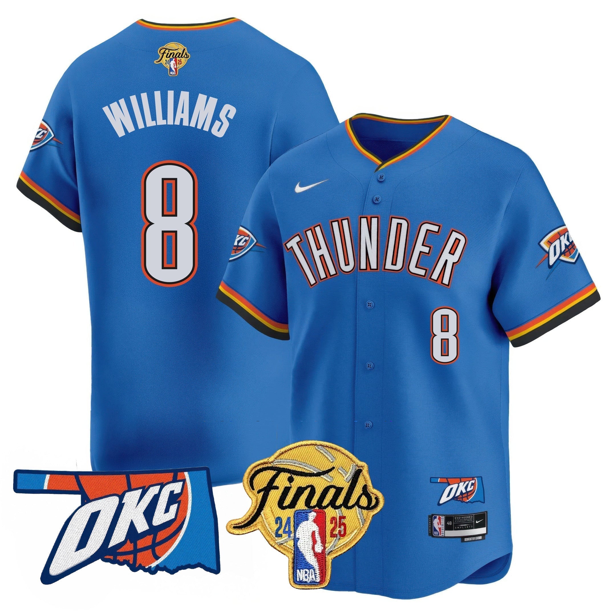 OKC Baseball Men Jersey - Final Patch - All Stitched