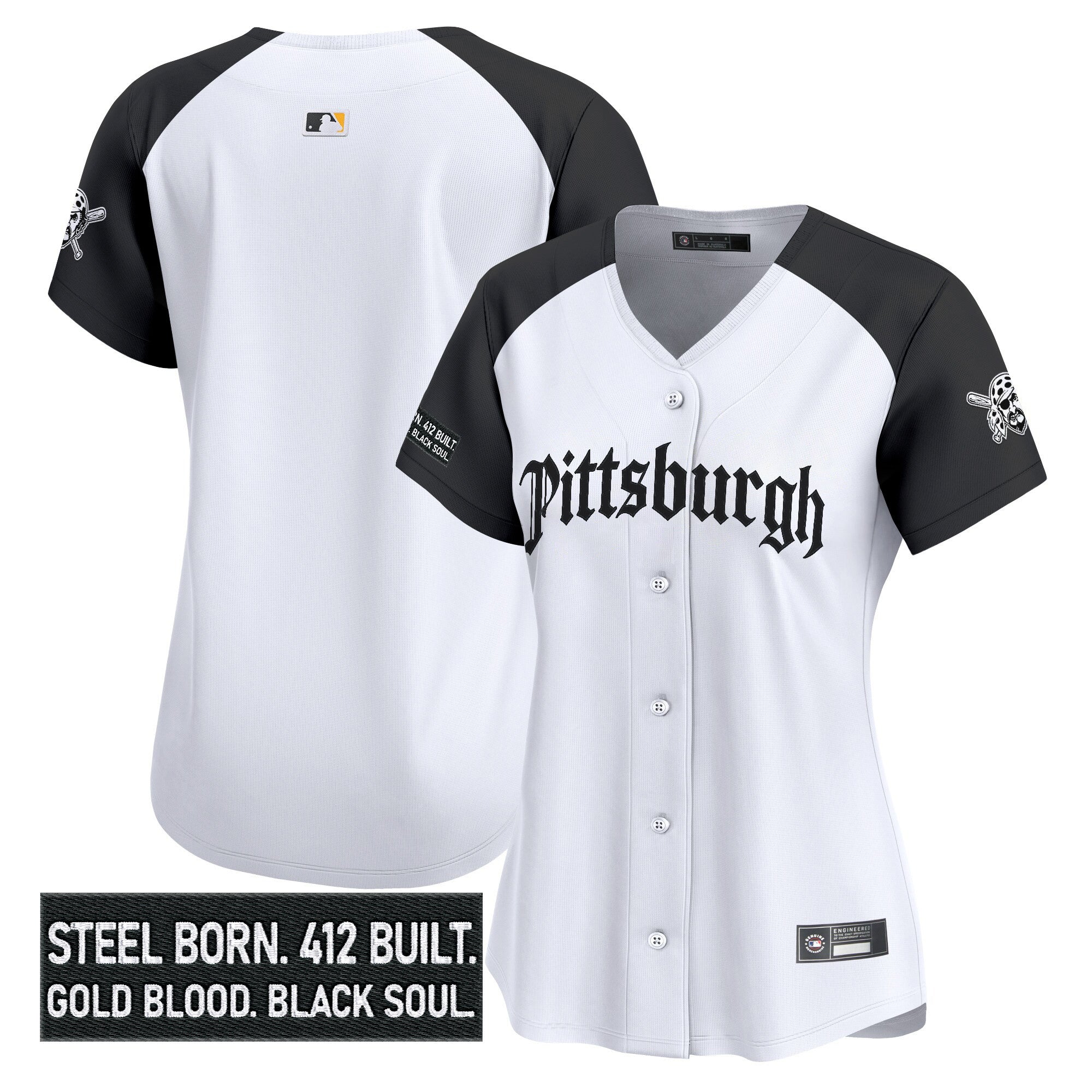 Women's PIT 'Gothic Steel City Edition' Vapor Premier Limited Jersey - All Stitched