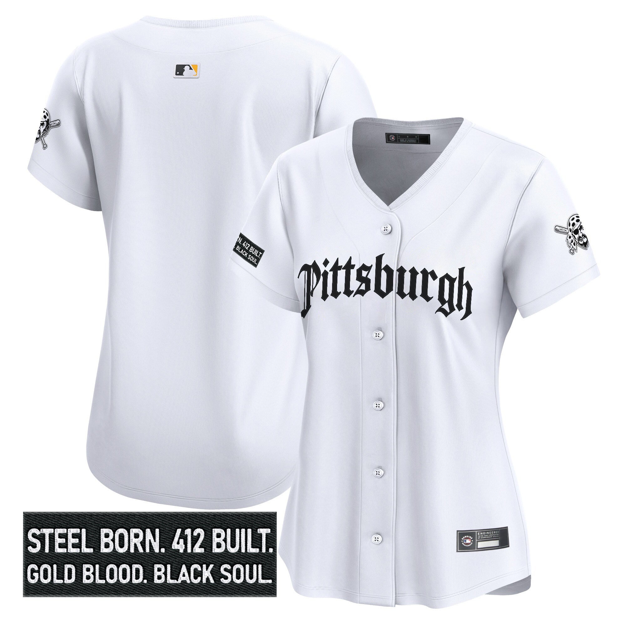 Women's PIT 'Gothic Steel City Edition' Vapor Premier Limited Jersey - All Stitched