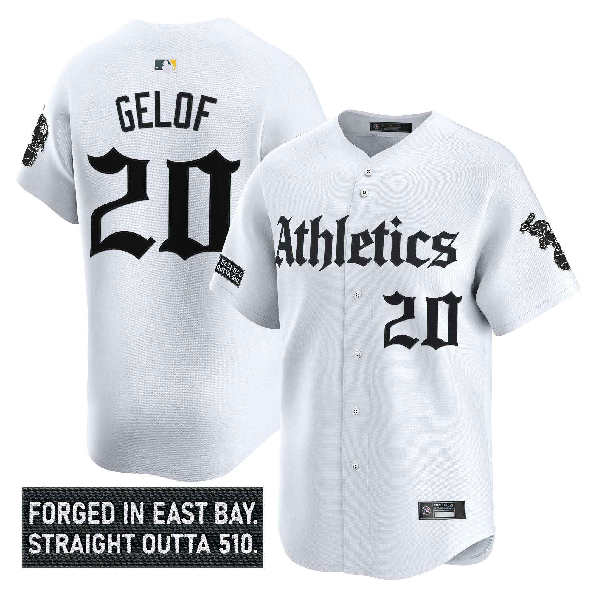Athletics 'Gothic East Bay Edition' Vapor Premier Limited Jersey - All Stitched