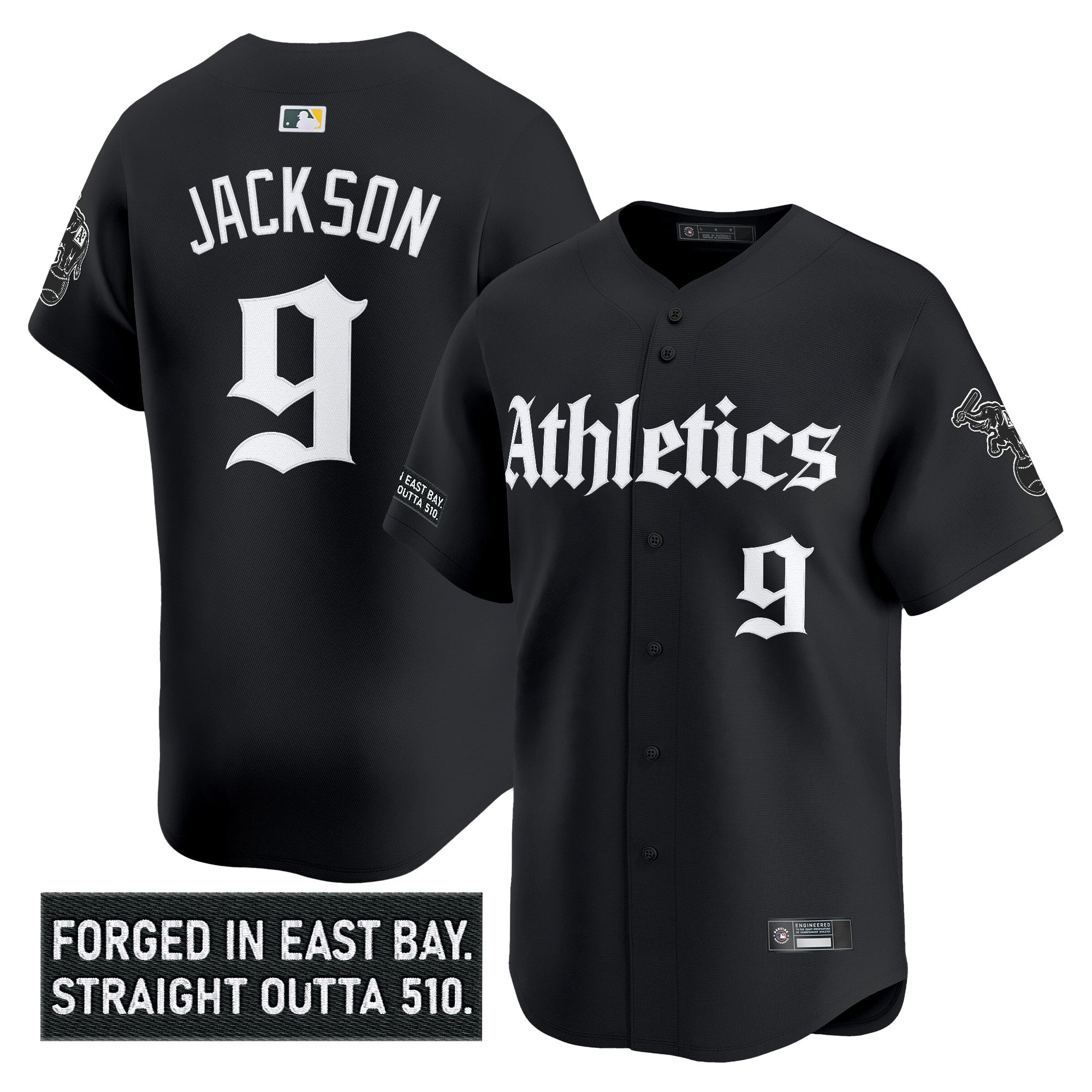 Athletics 'Gothic East Bay Edition' Vapor Premier Limited Jersey - All Stitched