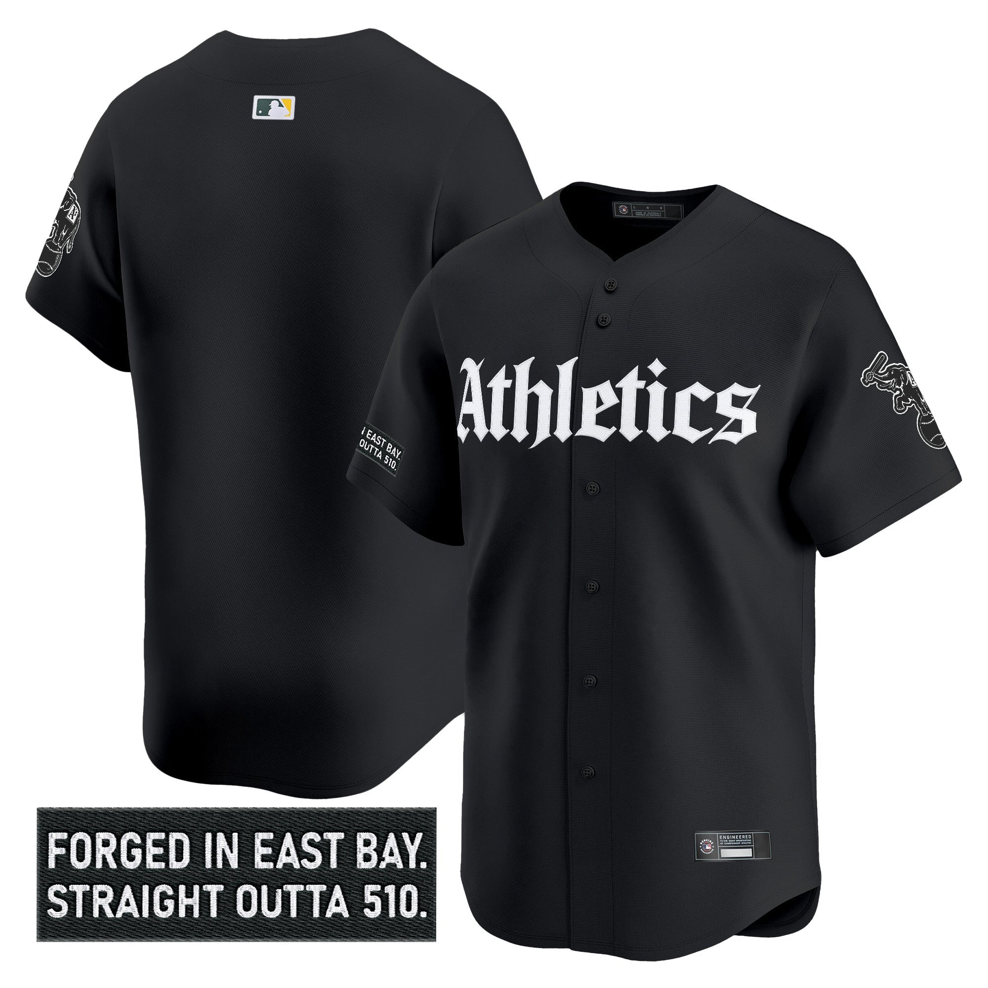 Athletics 'Gothic East Bay Edition' Vapor Premier Limited Jersey - All Stitched