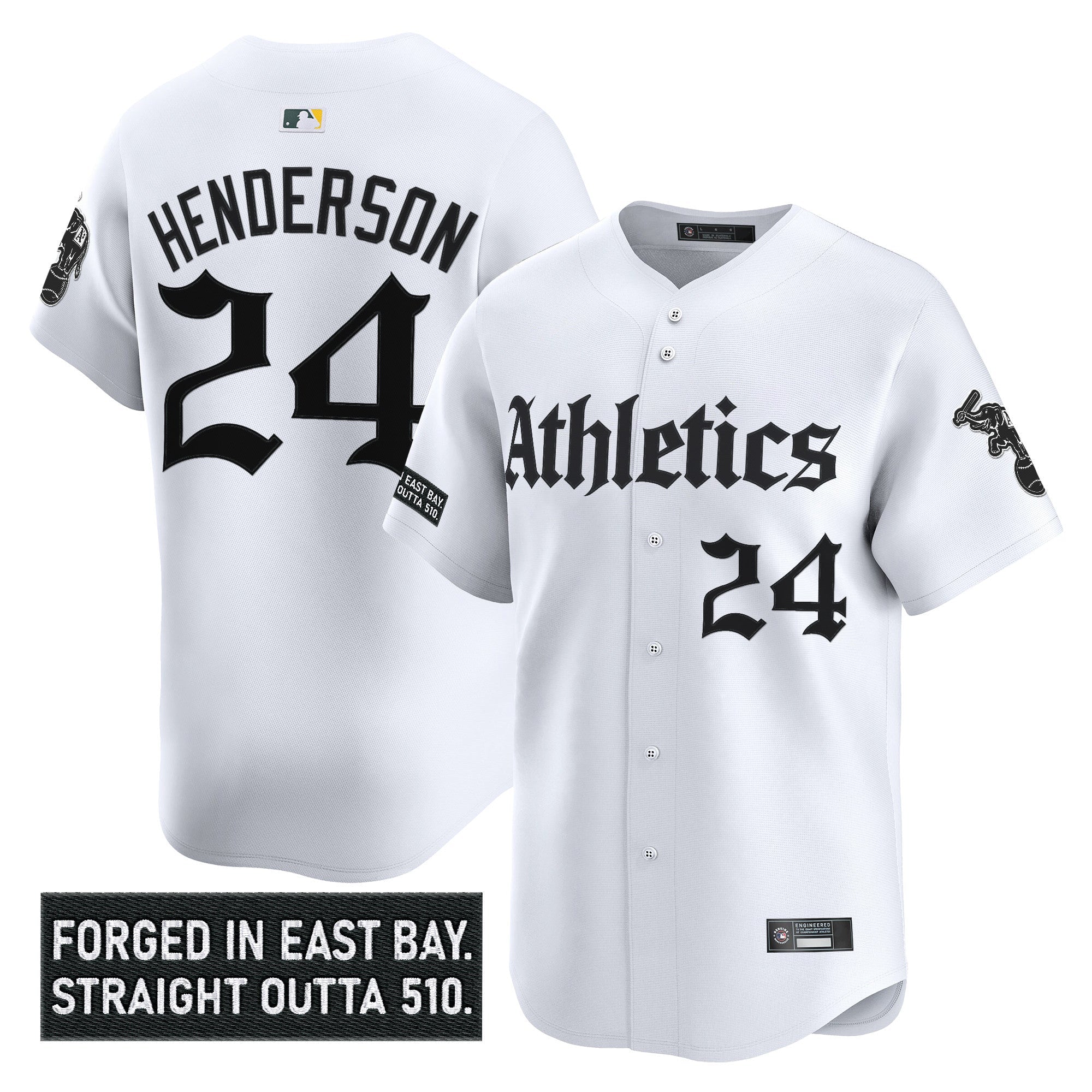 Athletics 'Gothic East Bay Edition' Vapor Premier Limited Jersey - All Stitched