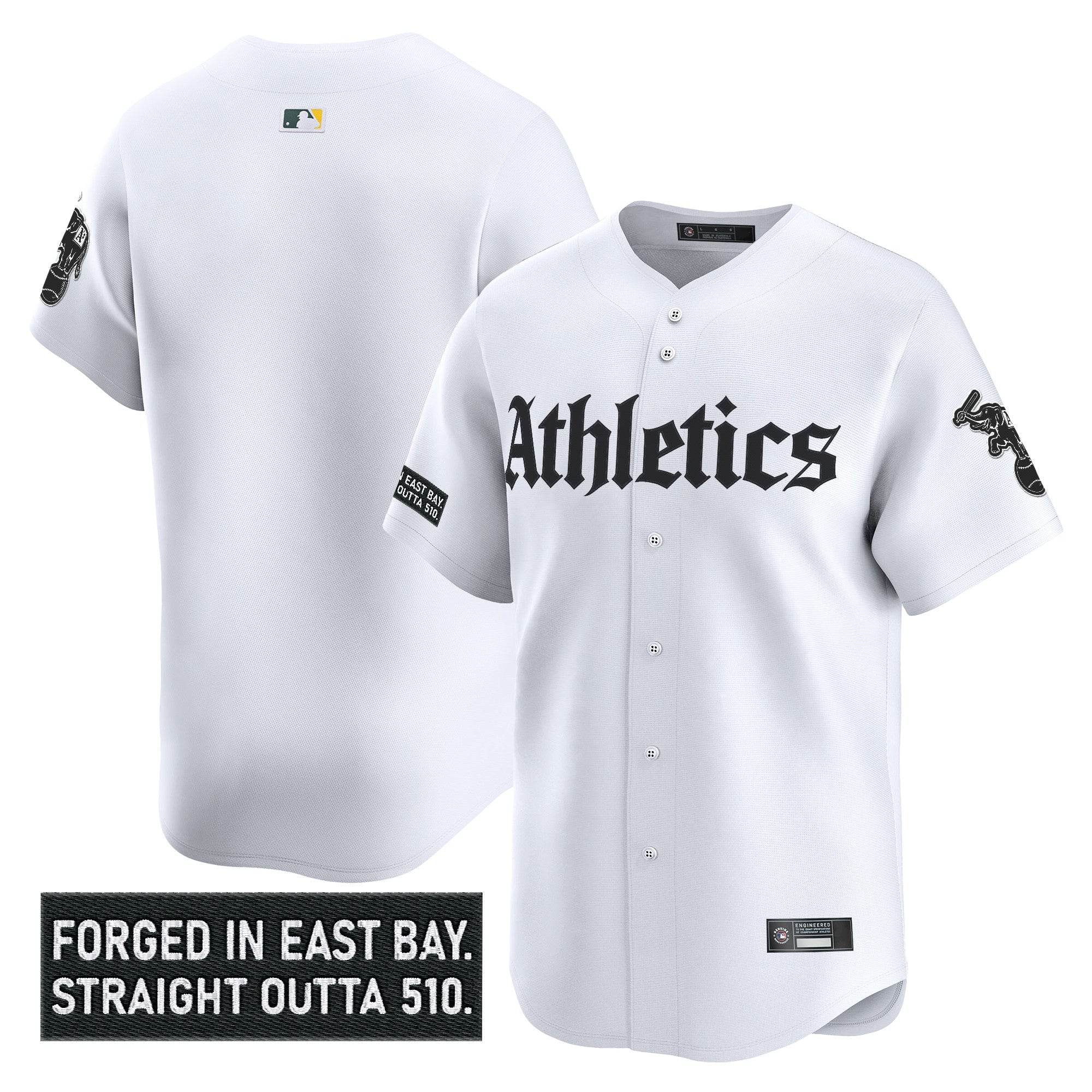 Athletics 'Gothic East Bay Edition' Vapor Premier Limited Jersey - All Stitched
