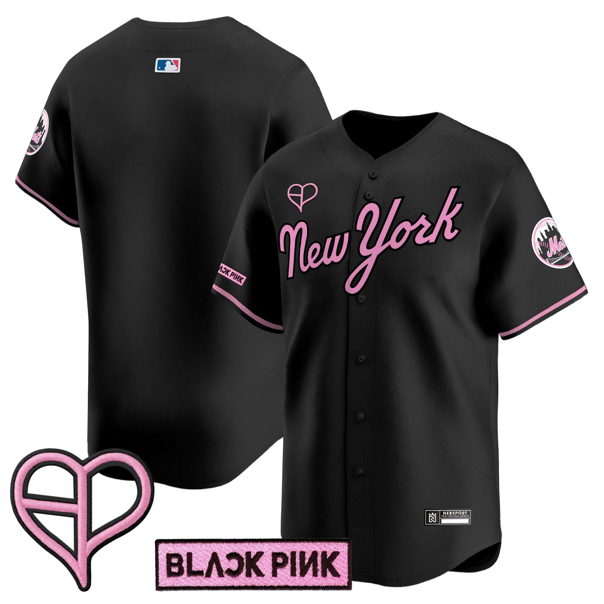 NYM x BLACKPINK 2025 Vapor Premier Limited Men Jersey - All Stitched