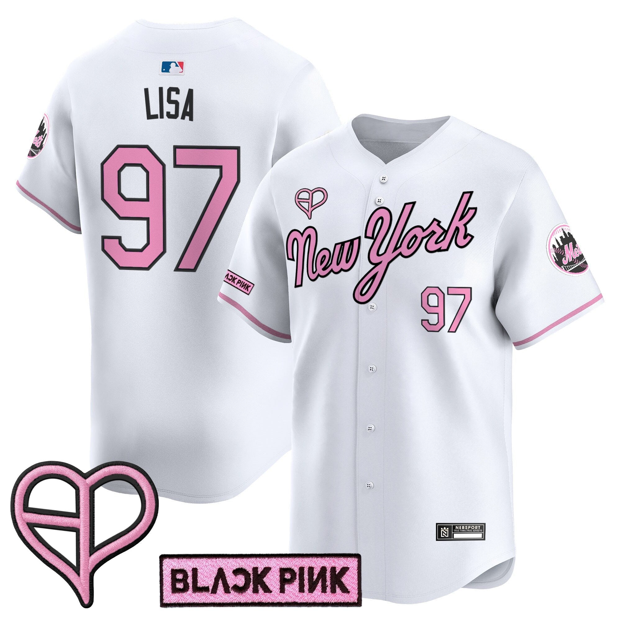 NYM x BLACKPINK 2025 Vapor Premier Limited Jersey - All Stitched