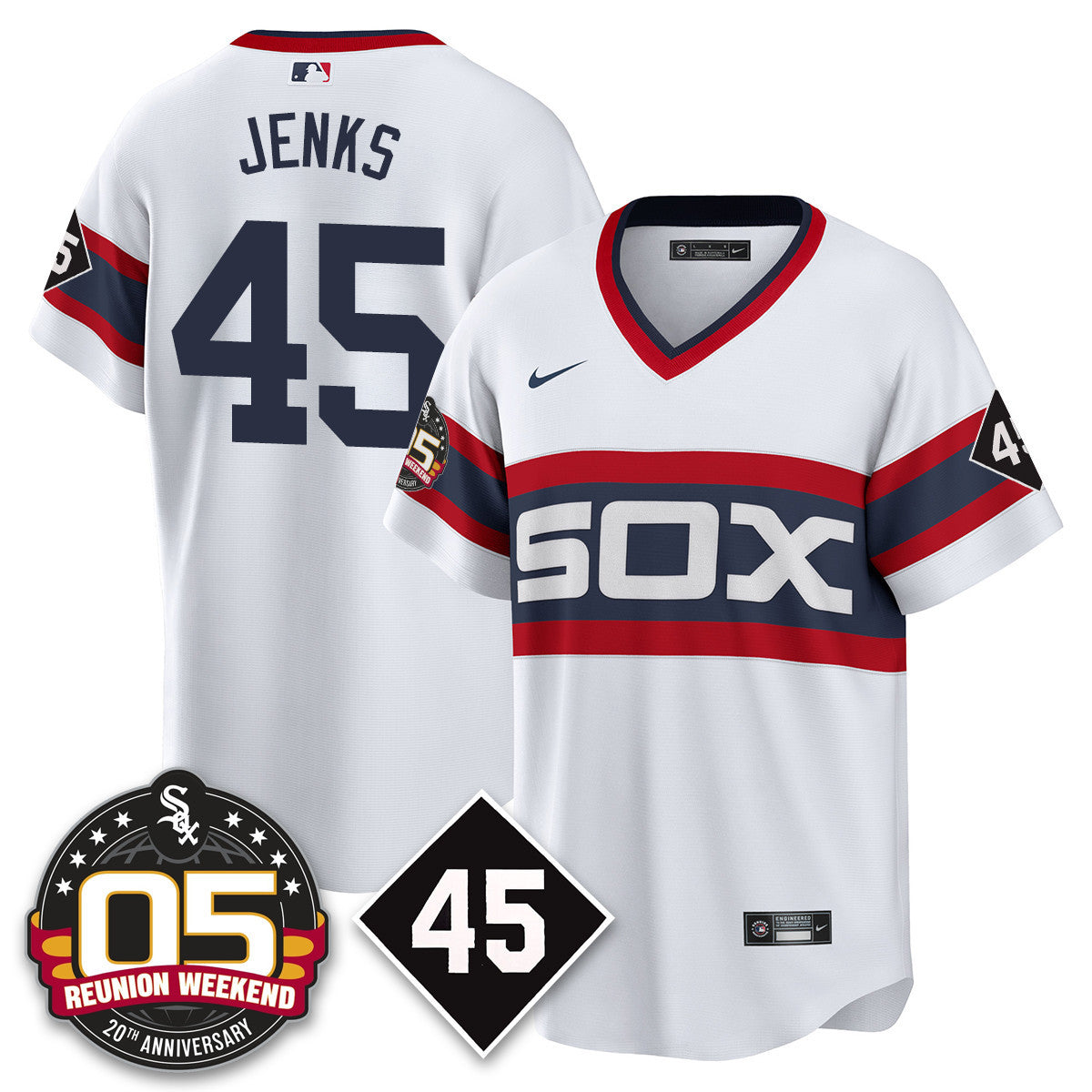 CWS Bobby Jenks 2025 Men Jersey - Reunion Weekend - All Stitched
