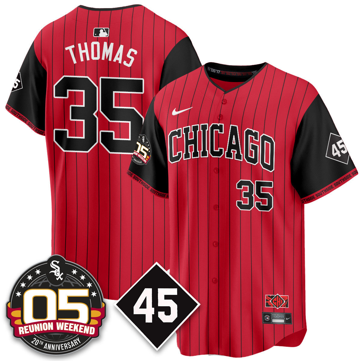 CWS Bobby Jenks 2025 Men Jersey - Reunion Weekend - All Stitched