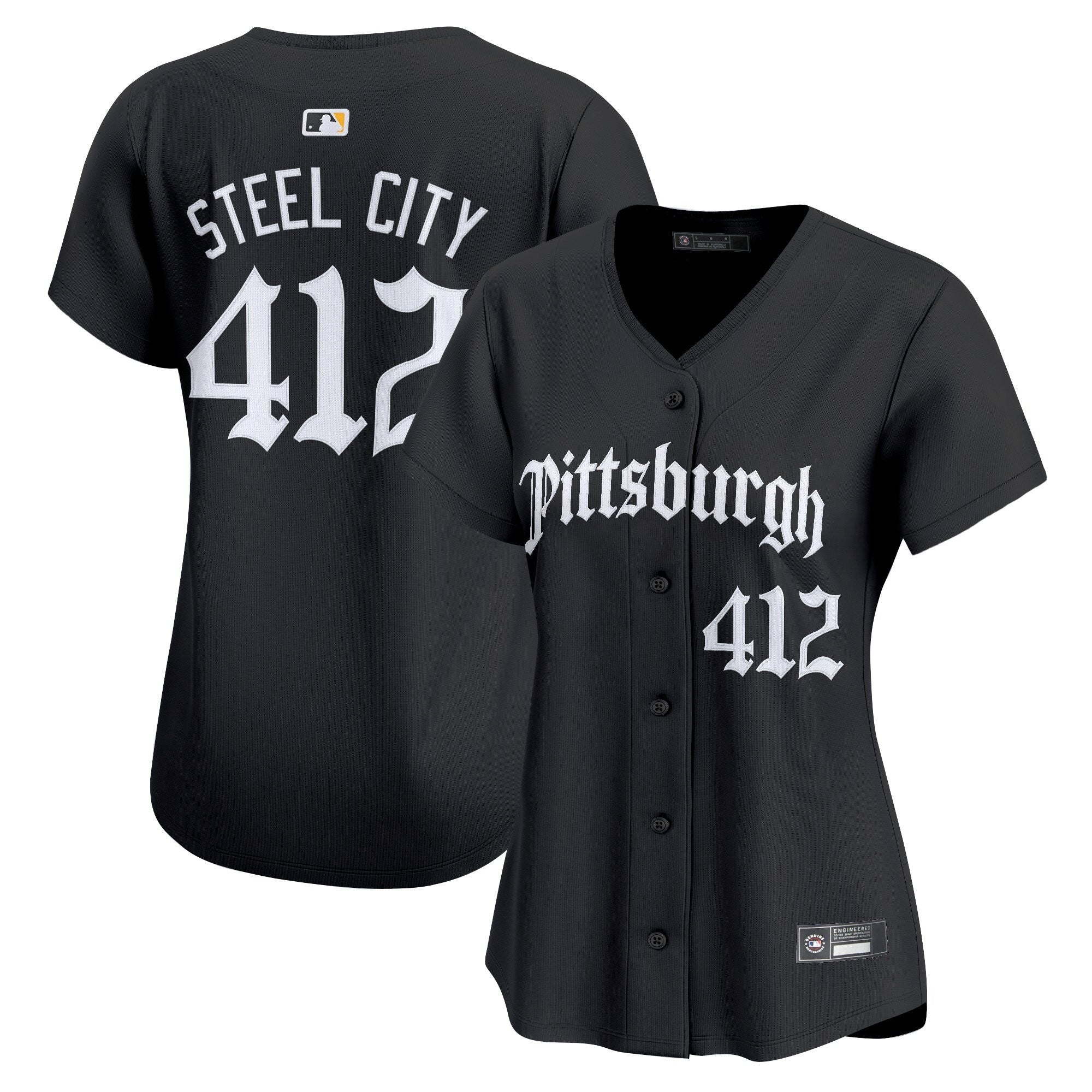 Women's PIT 'Gothic Steel City Edition' Vapor Premier Limited Jersey - All Stitched