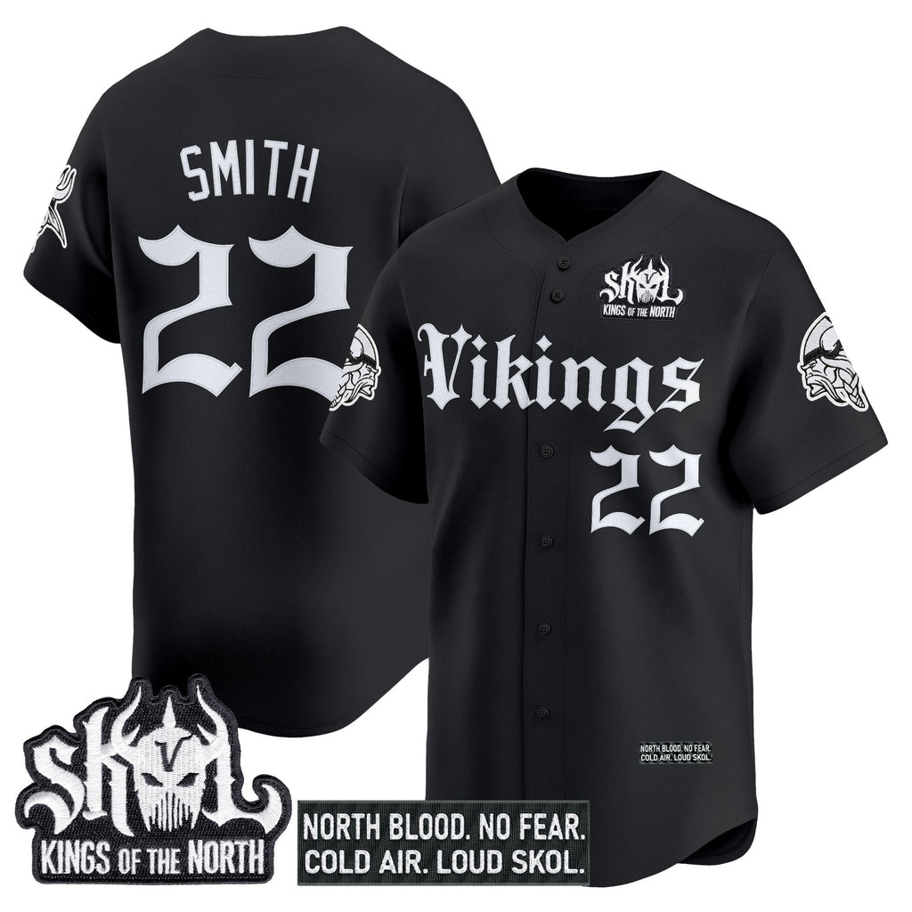 MIN 'Gothic Norseblood Edition' Vapor Baseball Jersey - All Stitched