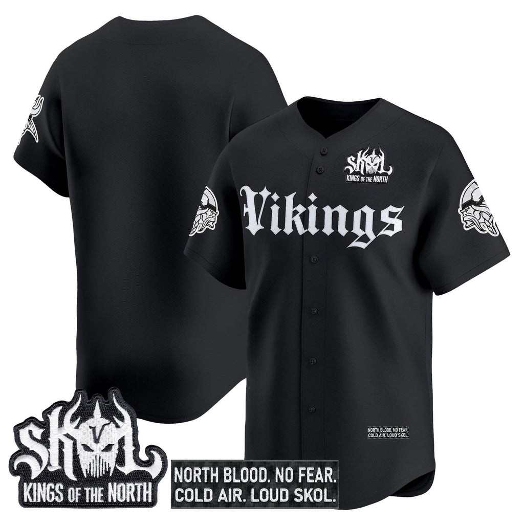MIN 'Gothic Norseblood Edition' Vapor Baseball Jersey - All Stitched