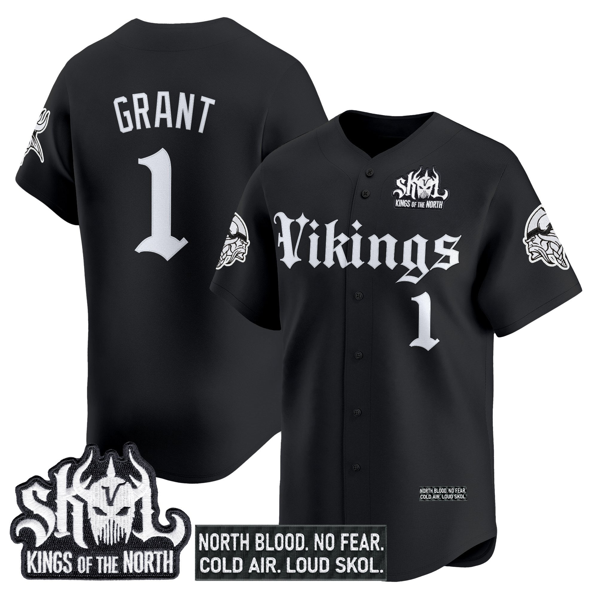 MIN 'Gothic Norseblood Edition' Vapor Baseball Jersey - All Stitched