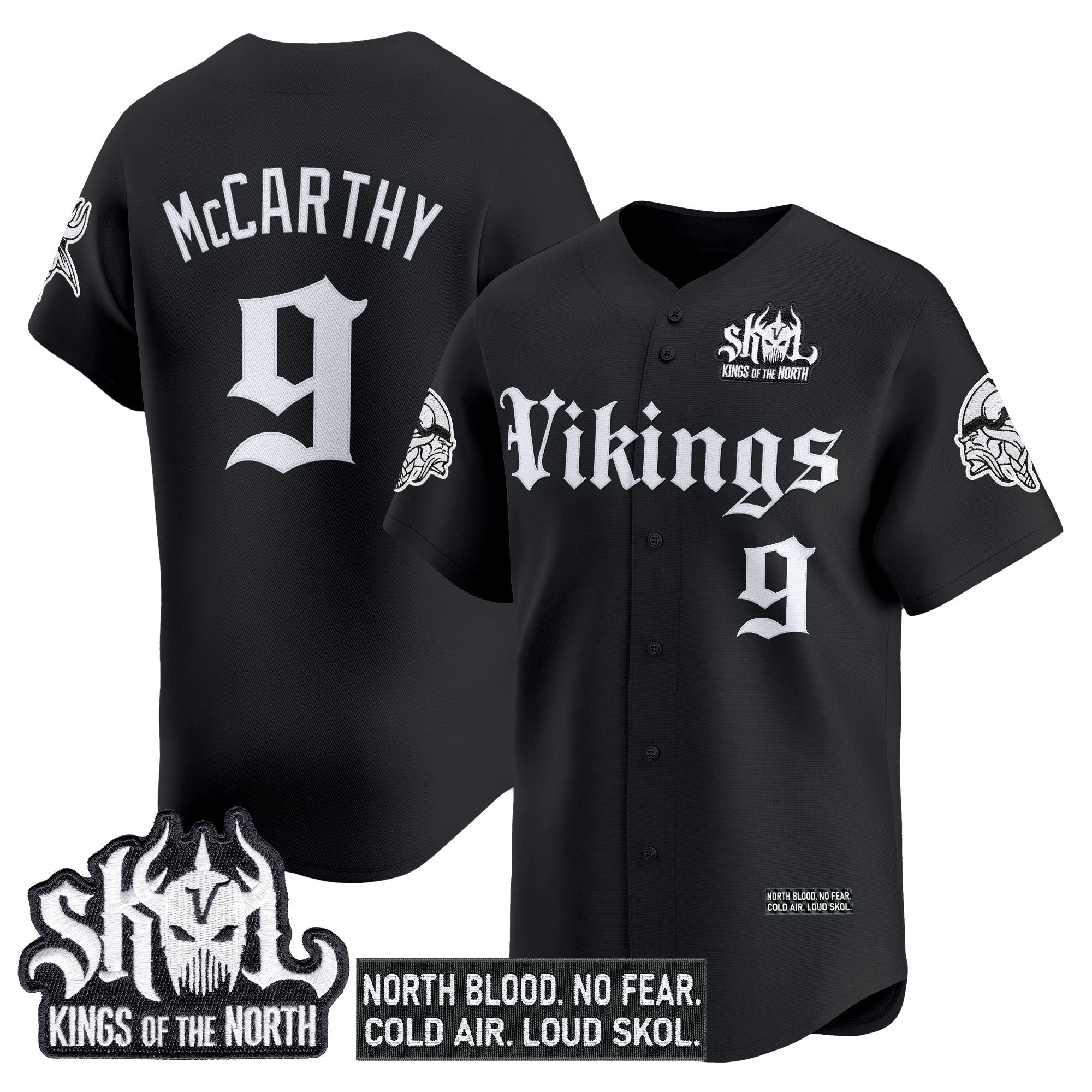 MIN 'Gothic Norseblood Edition' Vapor Baseball Jersey - All Stitched