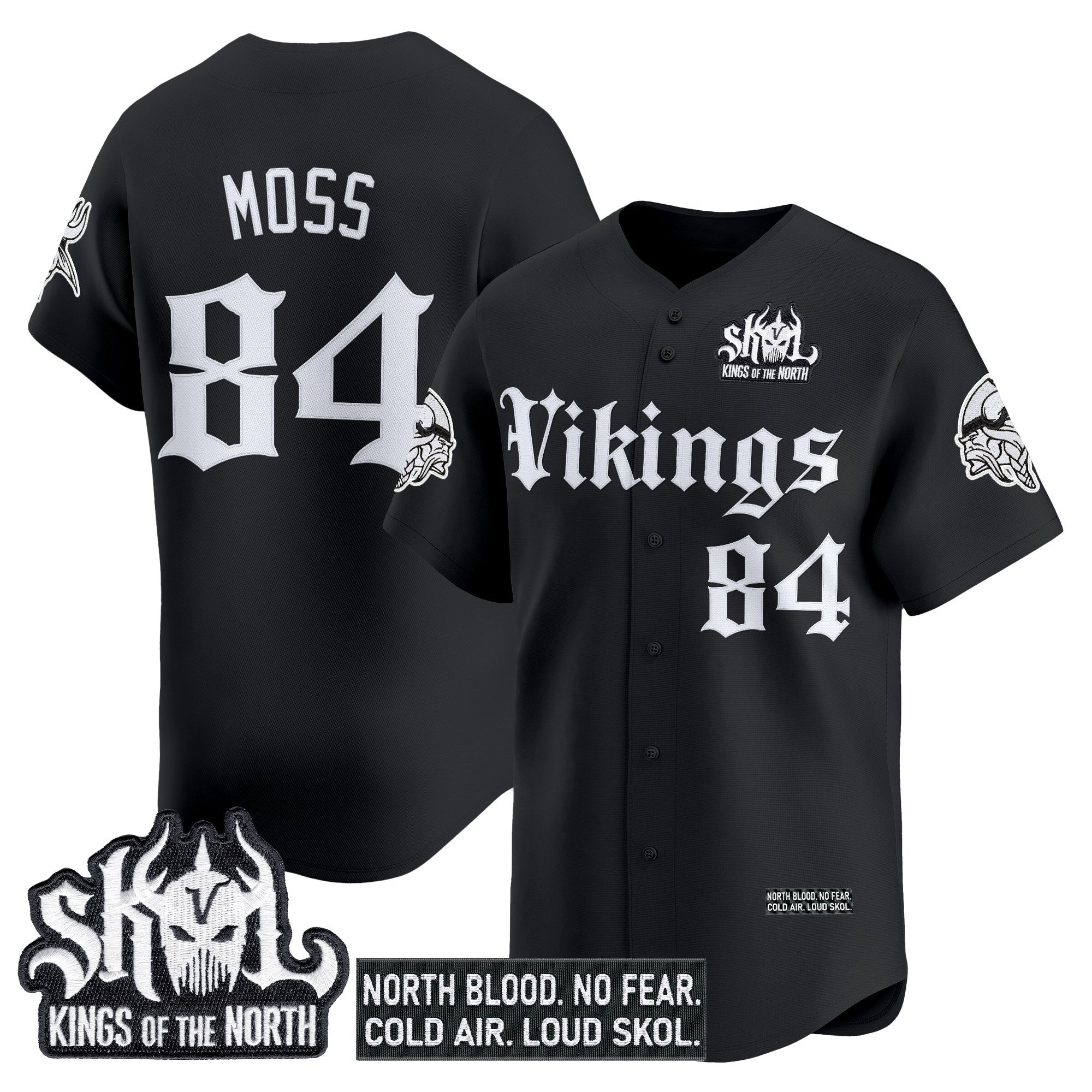 MIN 'Gothic Norseblood Edition' Vapor Baseball Jersey - All Stitched