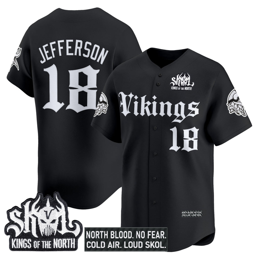 MIN 'Gothic Norseblood Edition' Vapor Baseball Jersey - All Stitched