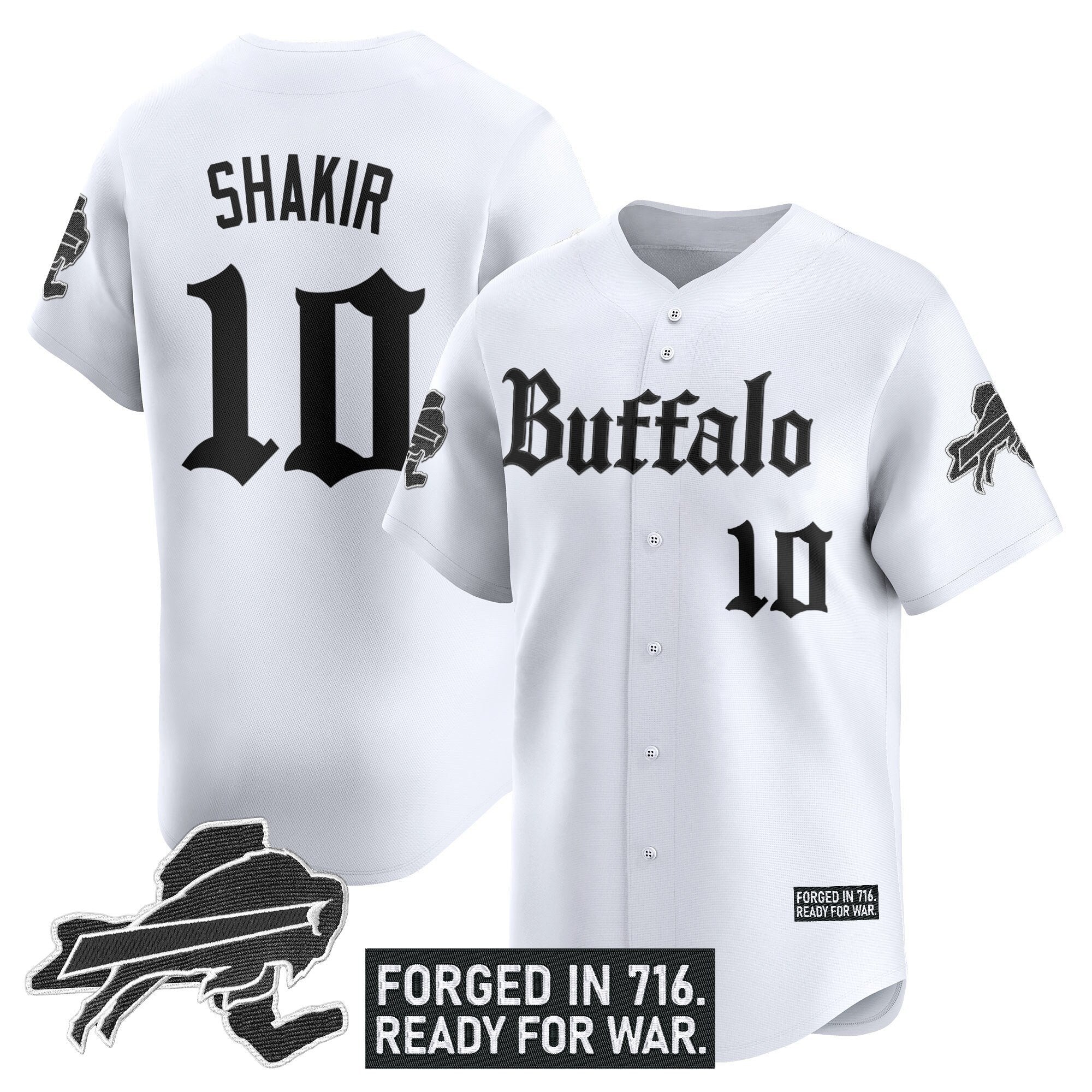 BUF 'Gothic Cold Front Edition' Vapor Baseball Jersey - All Stitched