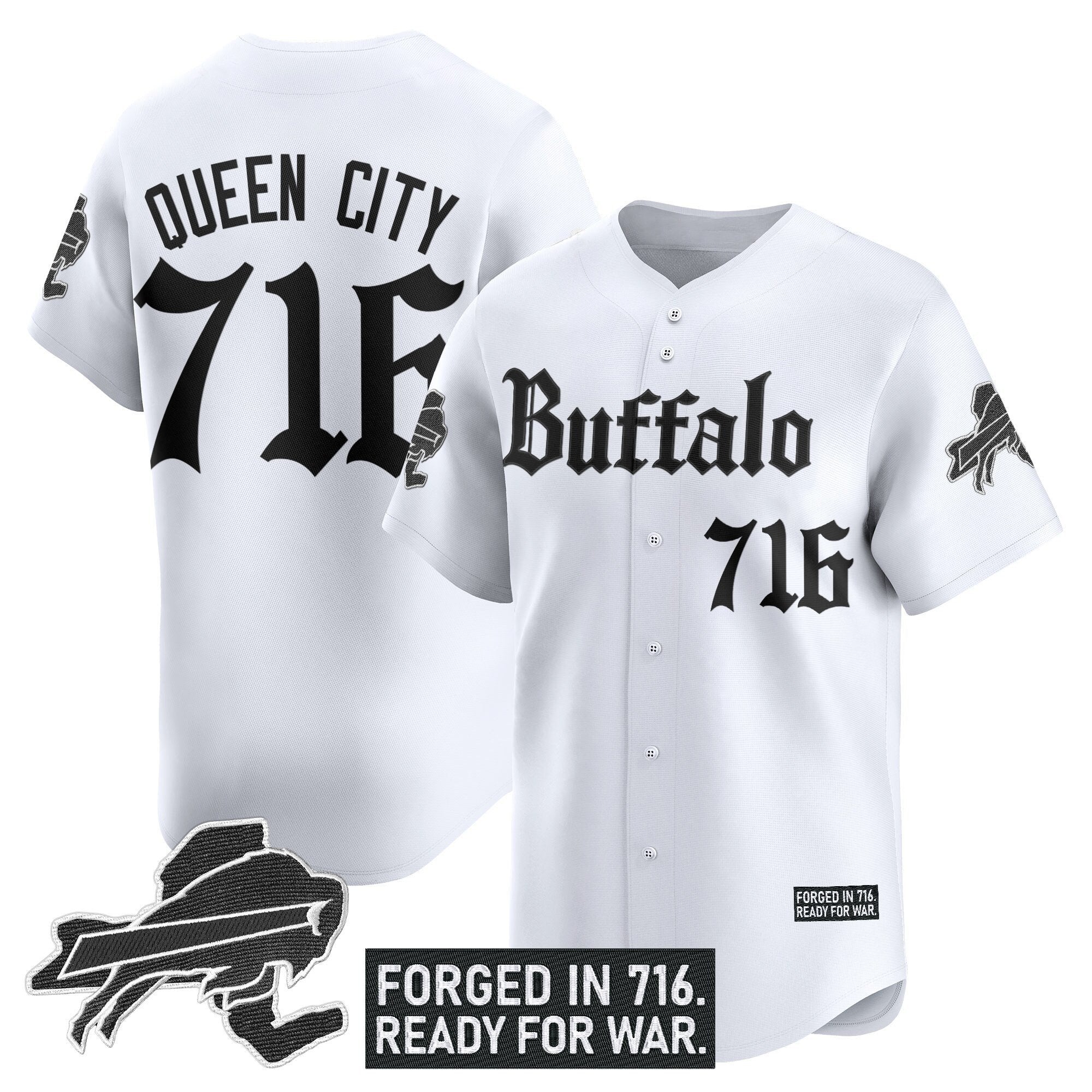 BUF 'Gothic Cold Front Edition' Vapor Baseball Jersey - All Stitched