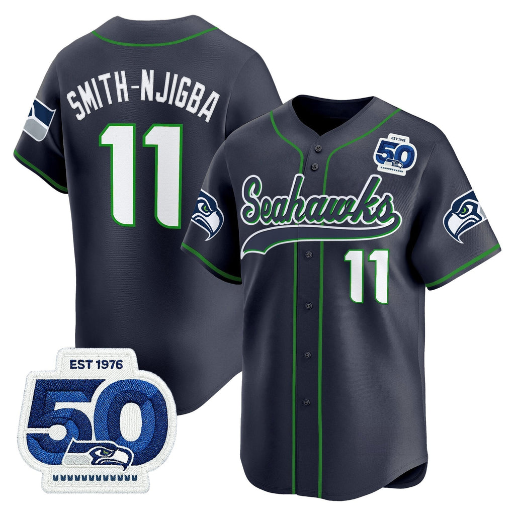 SEA 50th Anniversary Vapor Baseball Jersey - All Stitched