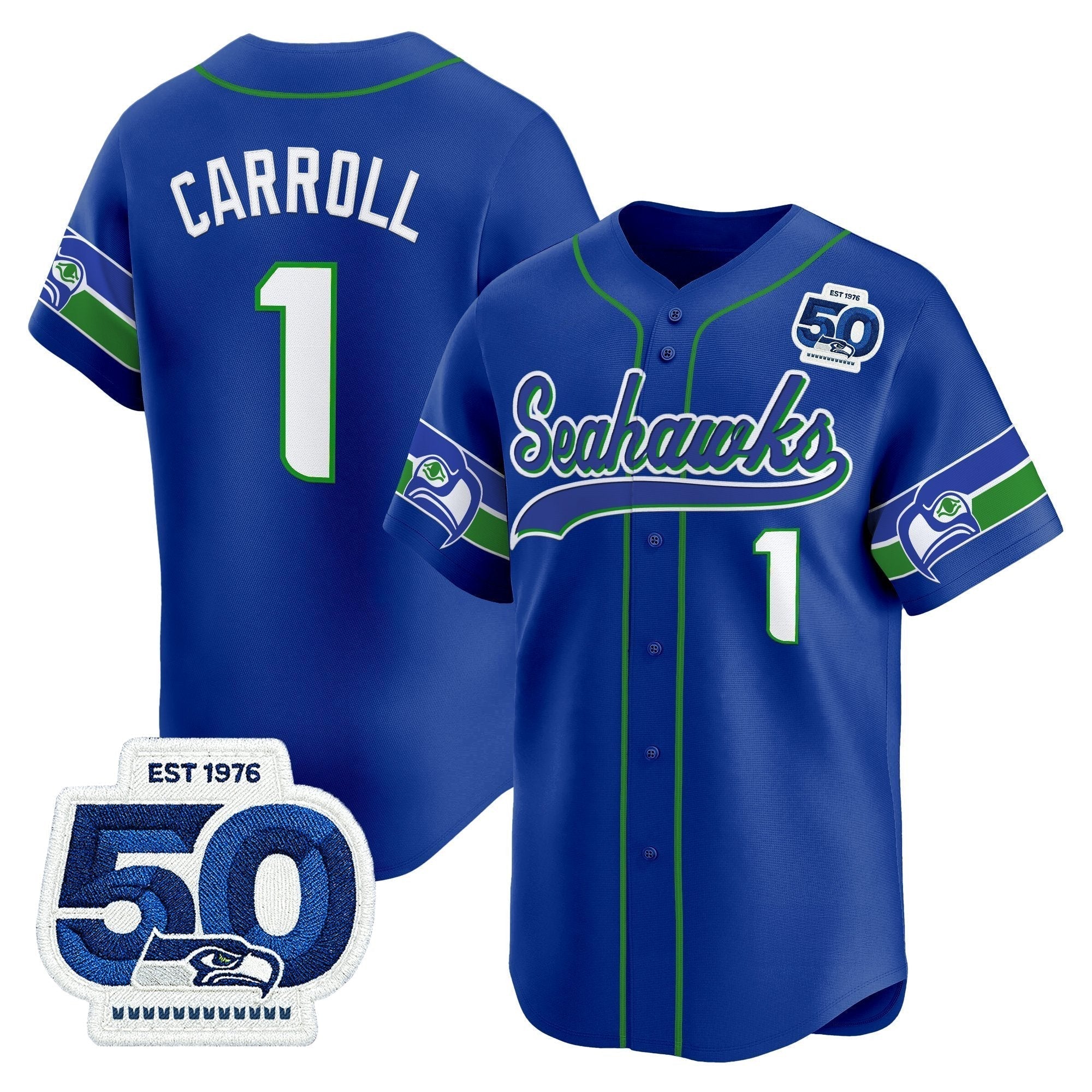 SEA 50th Anniversary Vapor Baseball Jersey - All Stitched