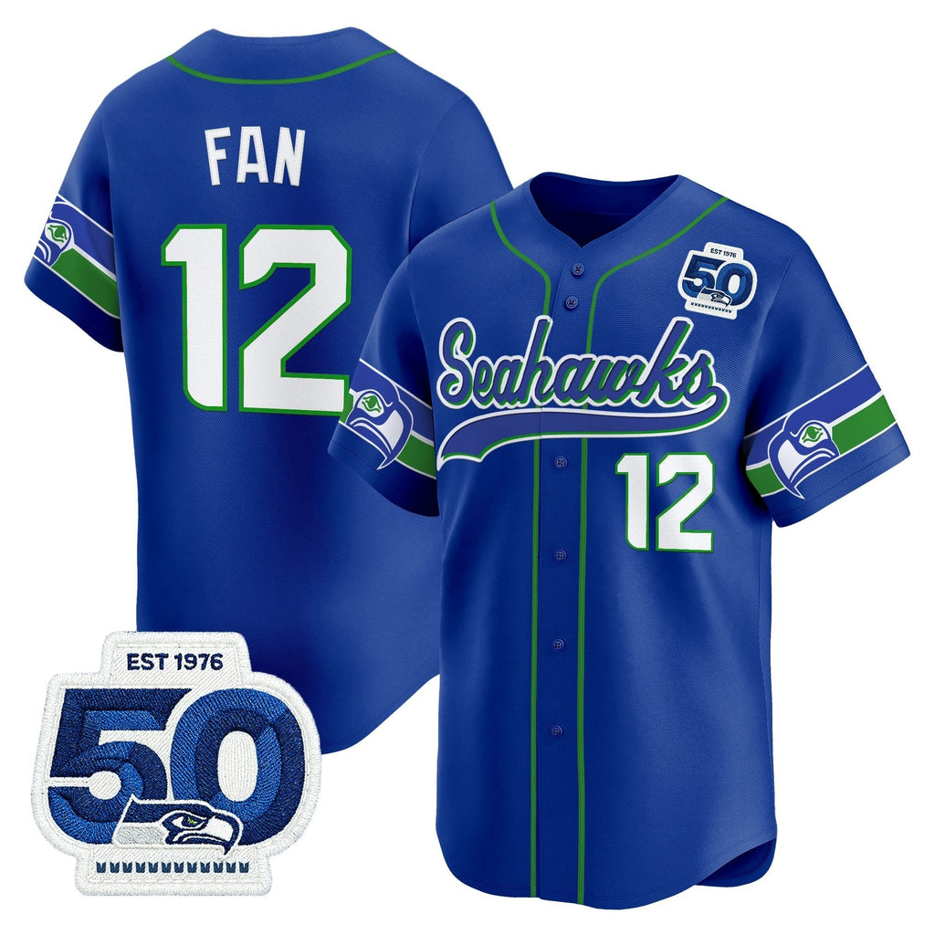 SEA 50th Anniversary Vapor Baseball Jersey - All Stitched