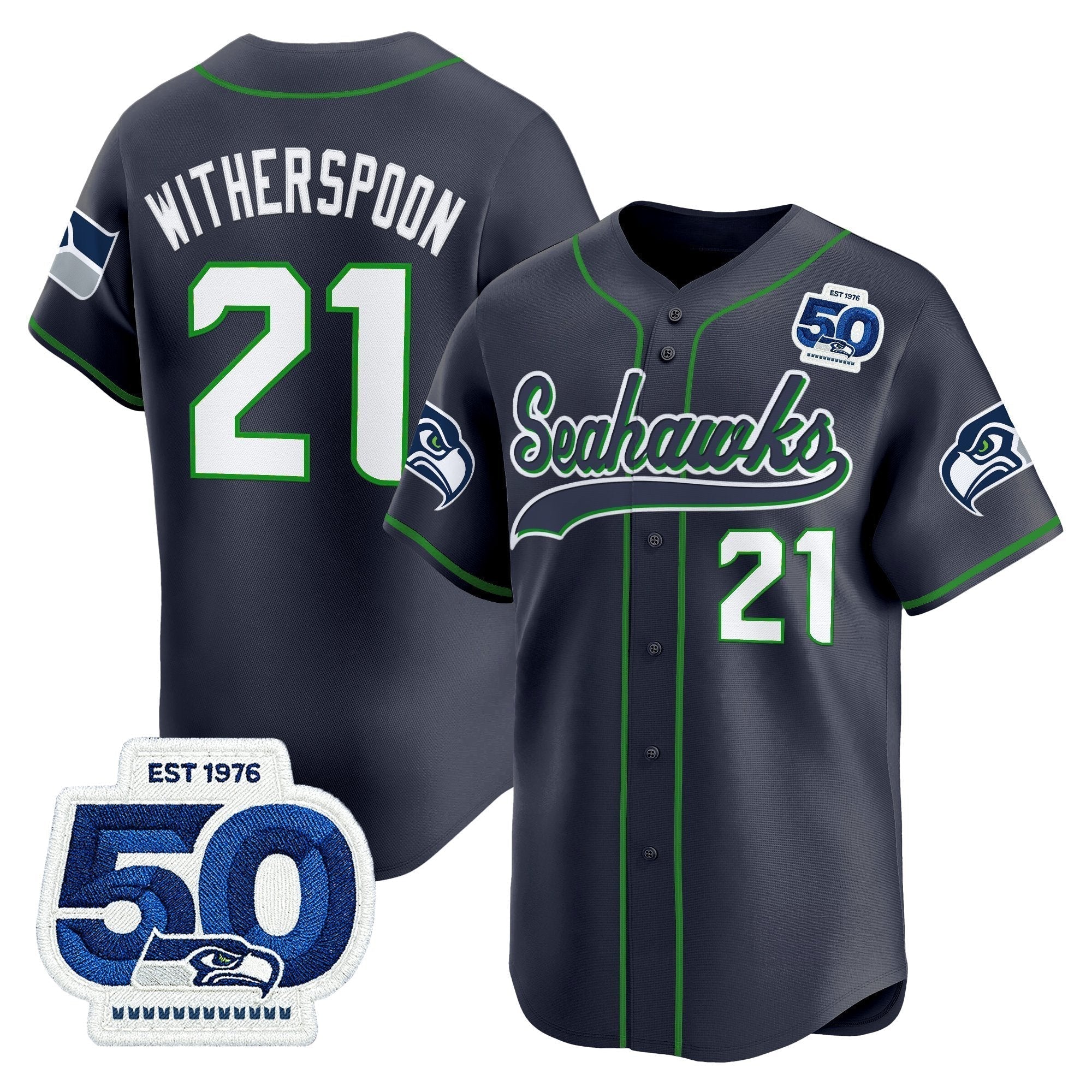 SEA 50th Anniversary Vapor Baseball Jersey - All Stitched
