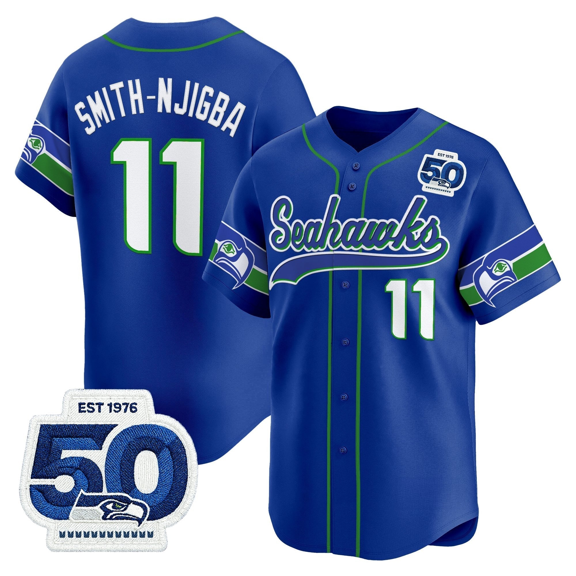 SEA 50th Anniversary Vapor Baseball Jersey - All Stitched