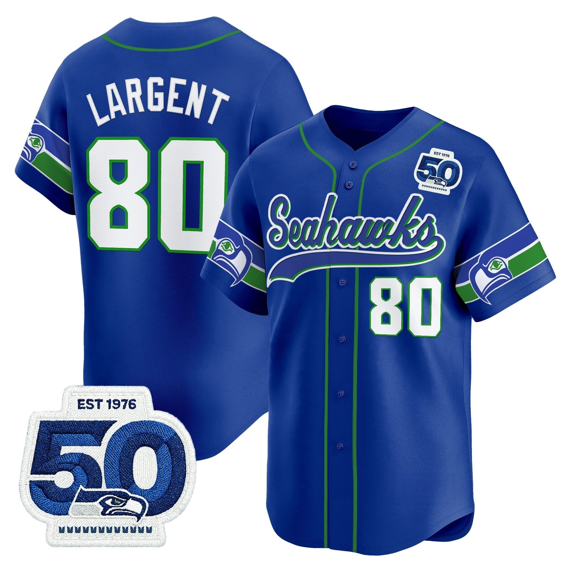 SEA 50th Anniversary Vapor Baseball Jersey - All Stitched