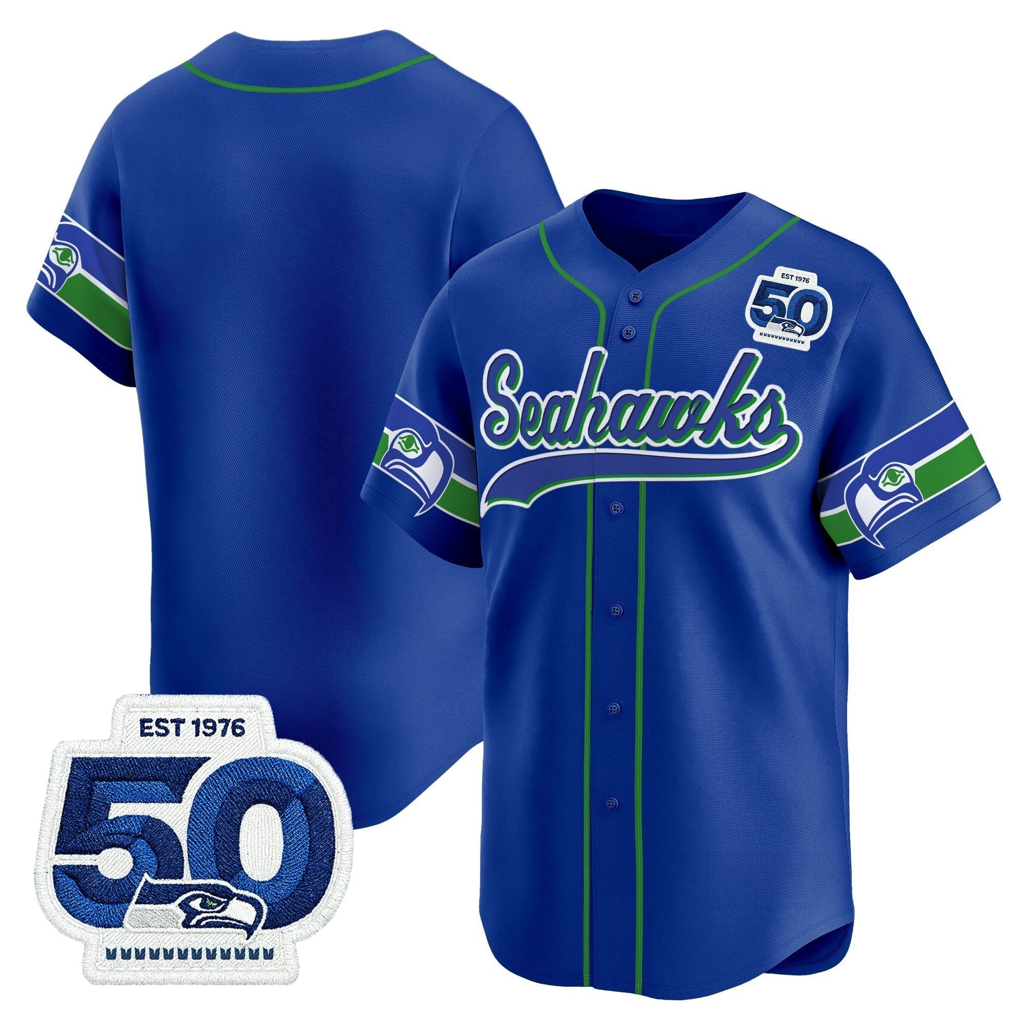 SEA 50th Anniversary Vapor Baseball Jersey - All Stitched