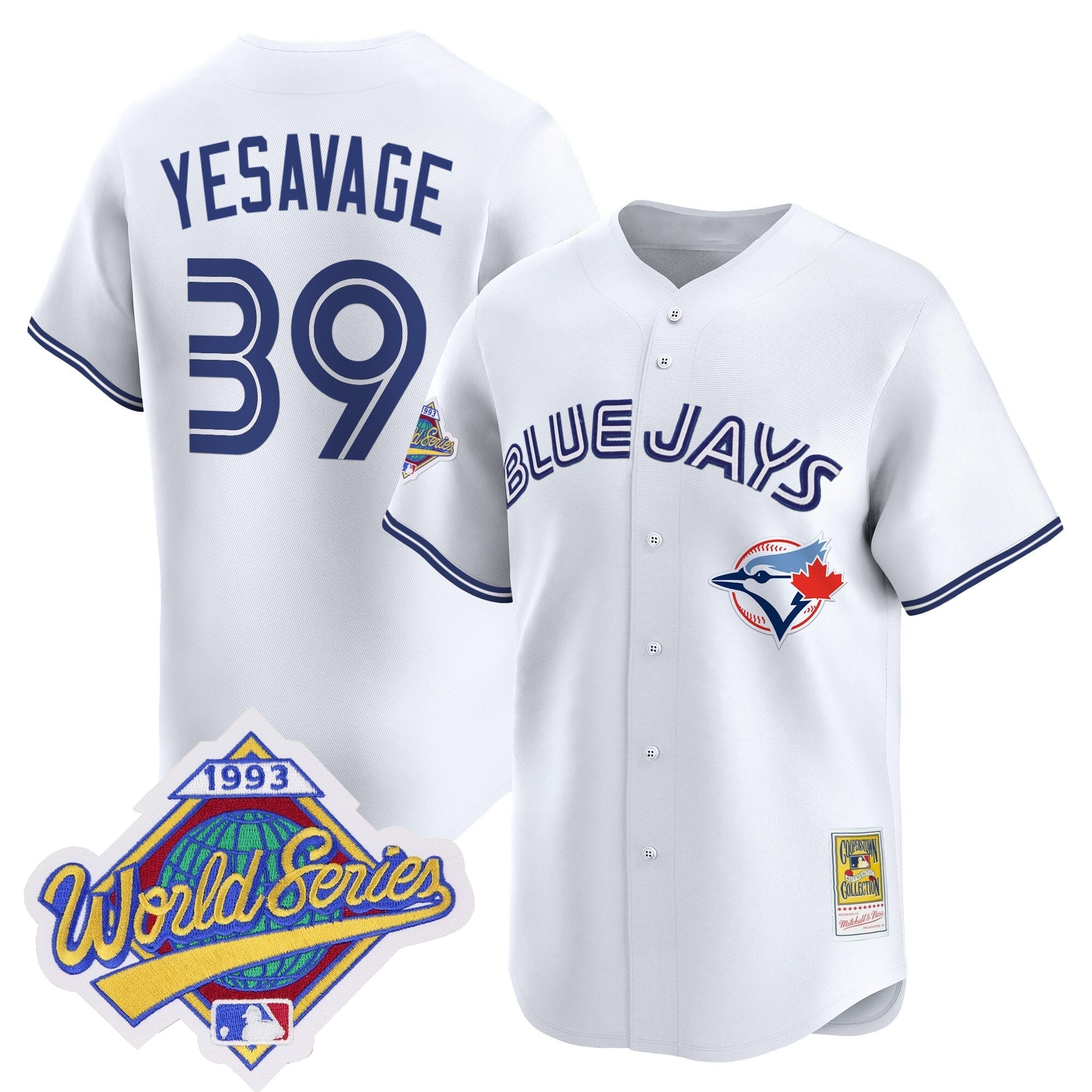 TOR 1993 World Series Vapor Premier Jersey - Throwback Edition - All Stitched