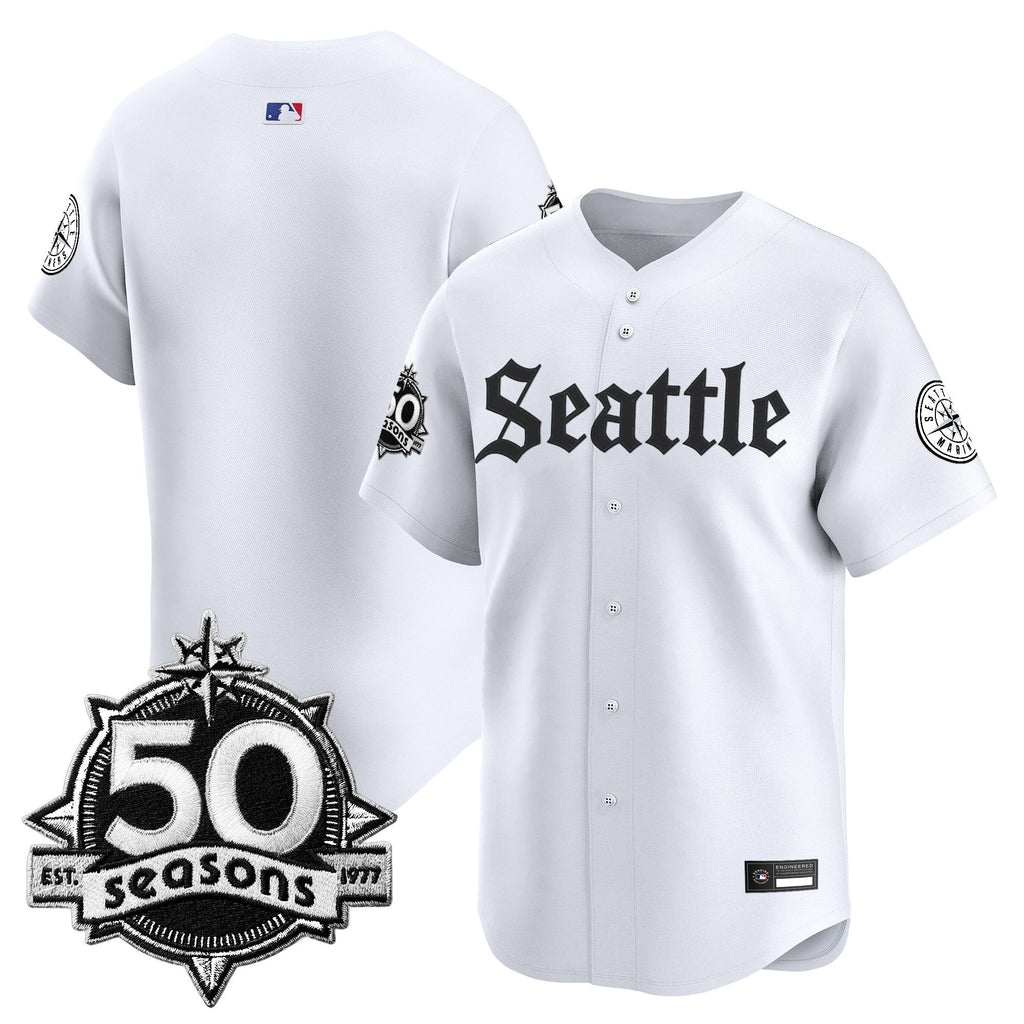 SEA 50 Seasons Patch Vapor Premier Limited Jersey - Gothic Edition - All Stitched