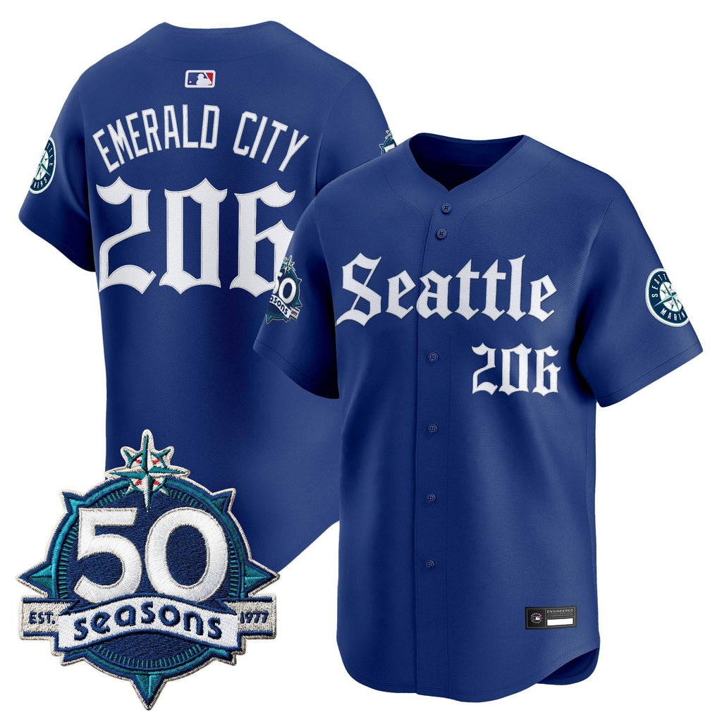 SEA 50 Seasons Patch Vapor Premier Limited Jersey - Gothic Edition - All Stitched