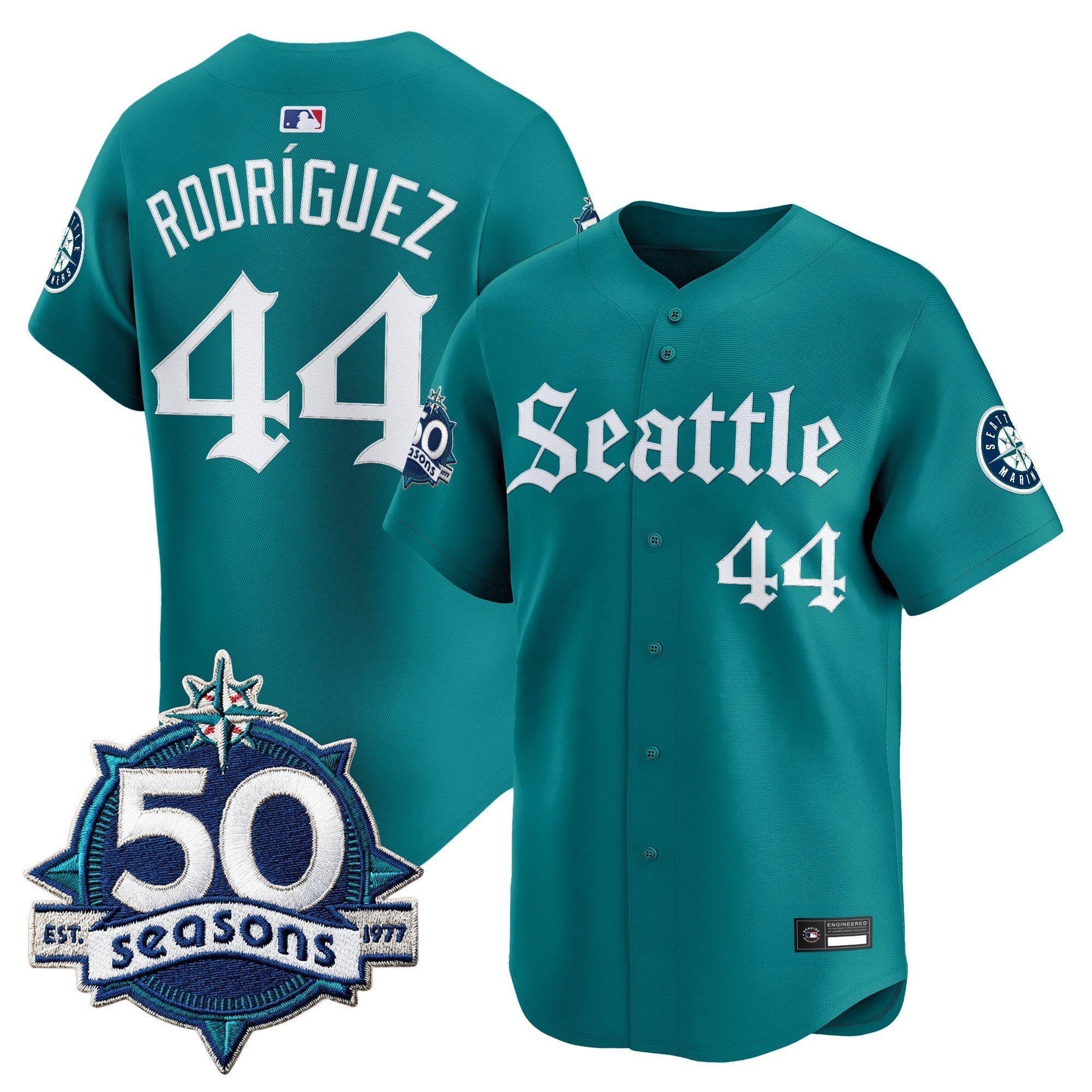 SEA 50 Seasons Patch Vapor Premier Limited Jersey - Gothic Edition - All Stitched